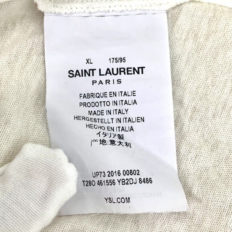Saint Laurent Paris Saint Laurent White Dinosaur Print Cotton Short Sleeve 2504 Size US XL / EU 56 / 4 - 7 Thumbnail
