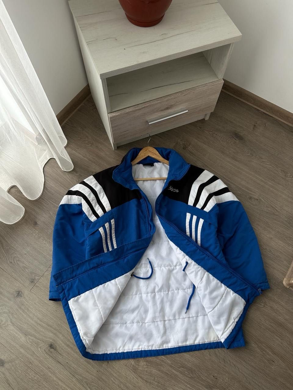 Adidas × Vintage Vintage Adidas Retro Blue 90’s Distressed Jacket Size US L / EU 52-54 / 3 - 4 Thumbnail