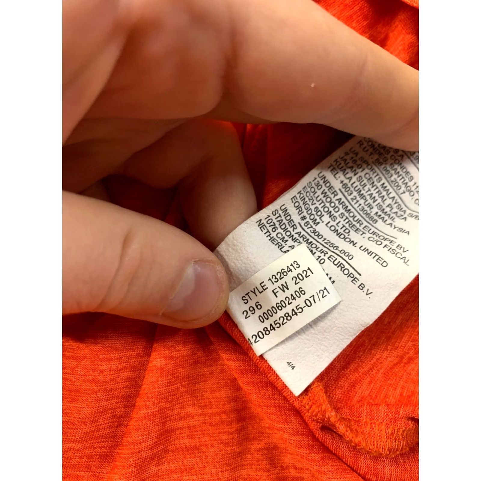 Under Armour UNDER ARMOUR TECH TEE Shirt Men L Orange 2021 Jersey Short Sleeve Crew Neck Loose Fit Size US L / EU 52-54 / 3 - 6 Thumbnail