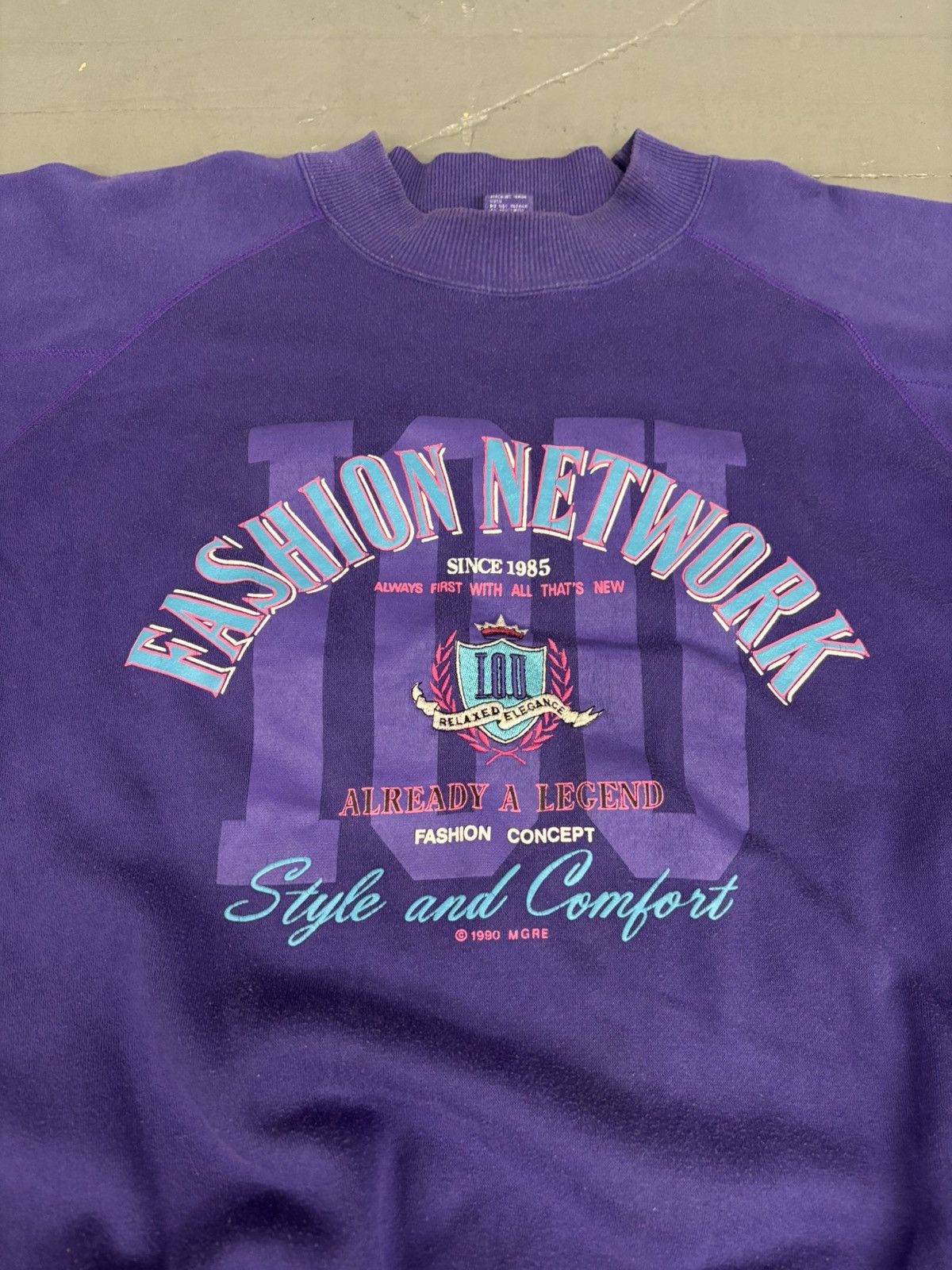 Vintage 90s vintage fashion network sweatshirt Size XL / US 12-14 / IT 48-50 - 3 Thumbnail