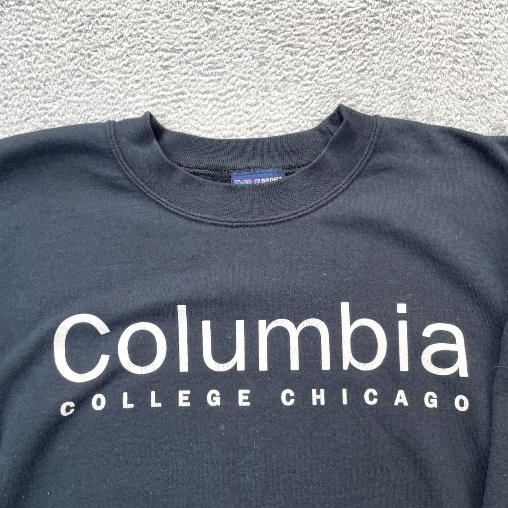 Vintage Columbia College Chicago Sweatshirt Mens Large Black Cotton Fleece Lined Graphic Size US L / EU 52-54 / 3 - 5 Thumbnail