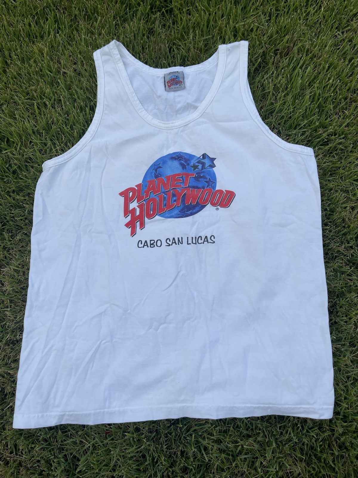 Band Tees × Hard Rock Cafe × Vintage Vintage Planet Hollywood Cabo 90’s Bar Souvenir Tank Top Size US L / EU 52-54 / 3 - 1 Thumbnail