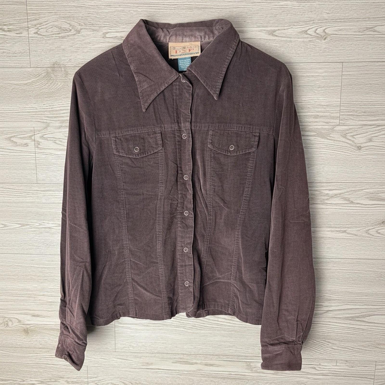 Express Vintage Express Brown Corduroy Western Snap Jacket USA M Size M / US 6-8 / IT 42-44 - 1 Thumbnail