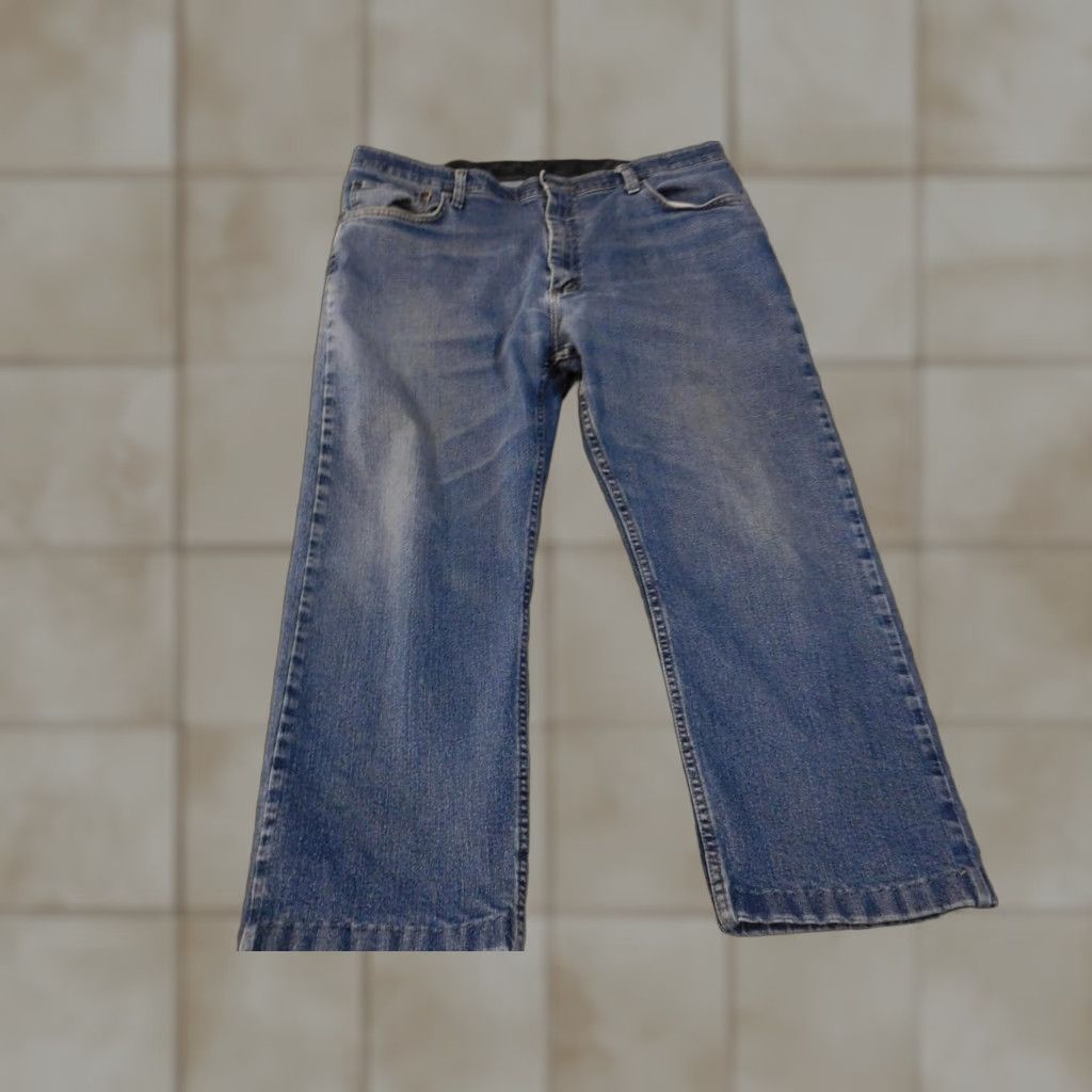 Wrangler Wrangler Jeans Mens 38x25 Blue Regular Fit Comfort Flex Waist Stretch 96GCFWSW Adult Men Denim 5-Pocket Solid Zip Fly Stonewash Size US 38 / EU 54 - 1 Thumbnail