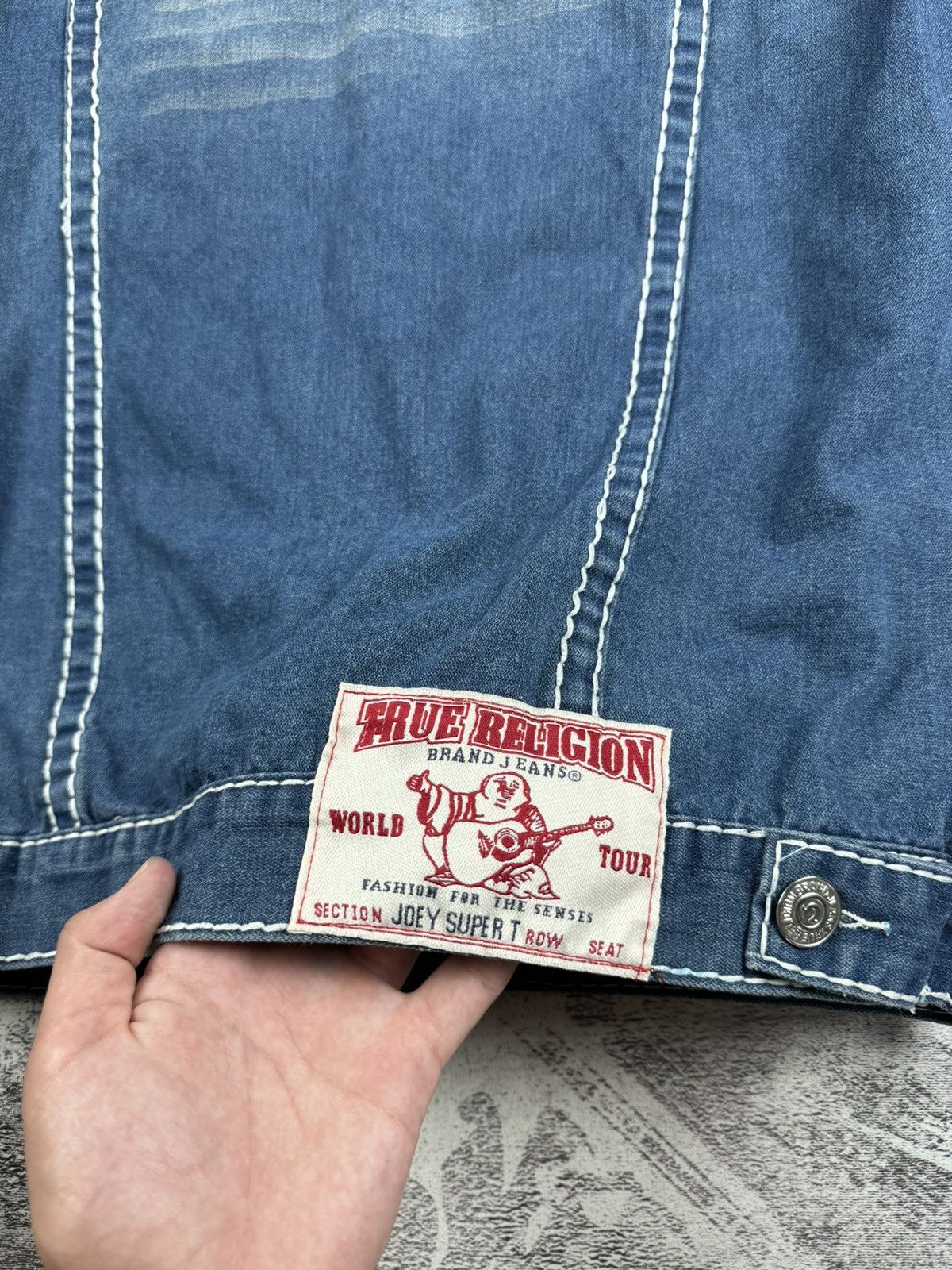 True Religion True Religion Joey Super T Y2K Denim Jeans Chief Keef Jacket Size US XL / EU 56 / 4 - 22 Thumbnail