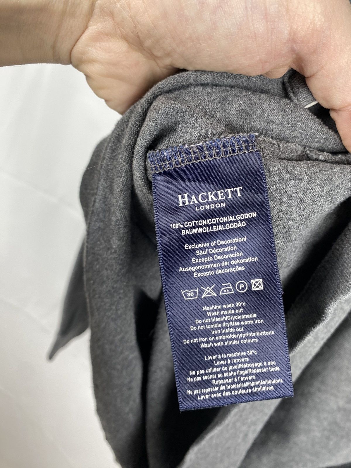 Hackett Hackett Collared Longsleeve Cotton Logos Men size M Size US M / EU 48-50 / 2 - 11 Thumbnail