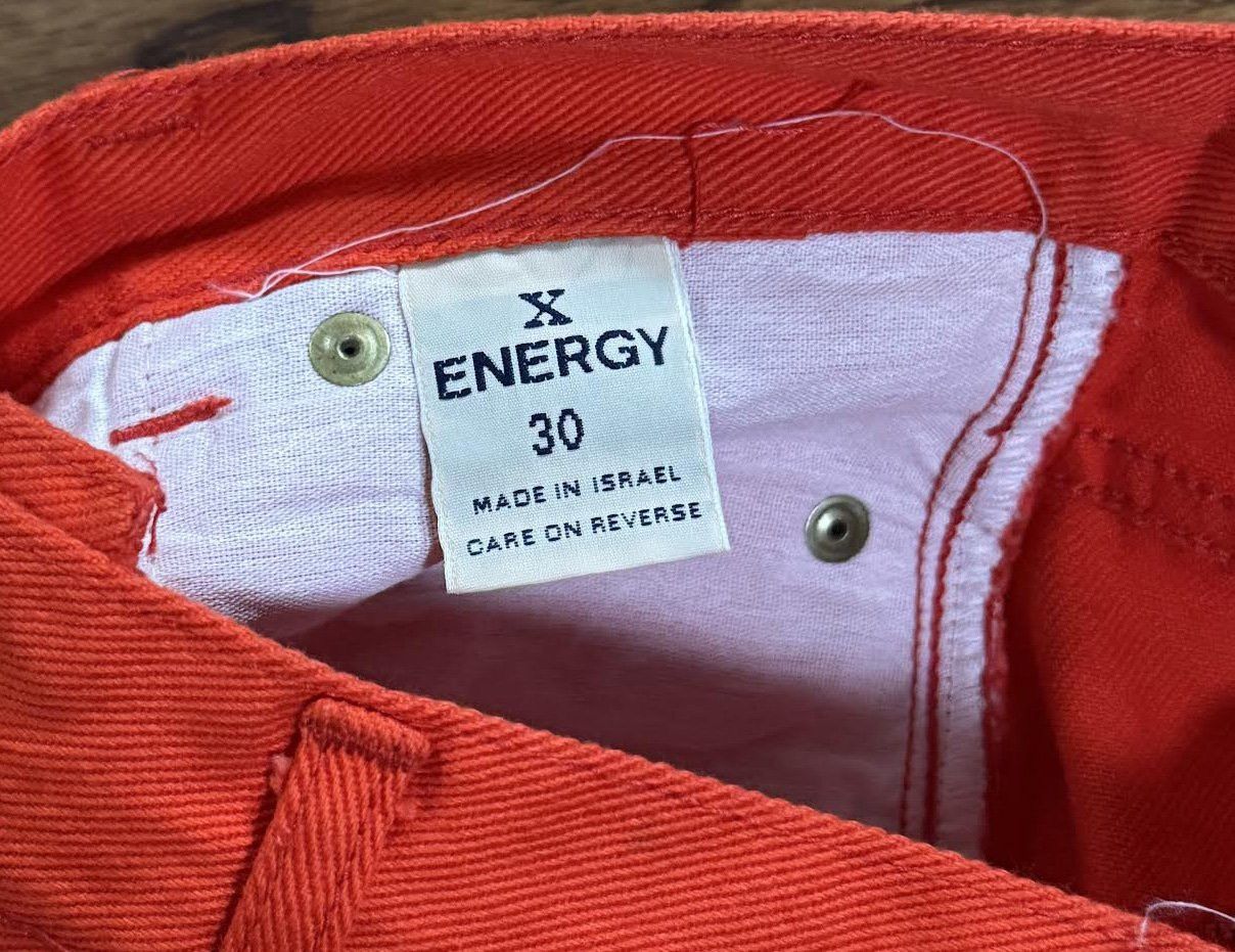 Vintage Vintage X Energy Bright Red Denim Shorts (Size 30) Size US 30 / EU 46 - 4 Thumbnail
