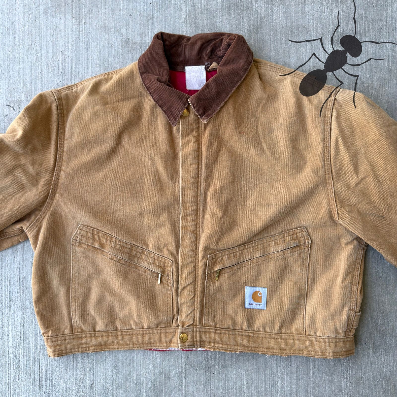 Carhartt × Vintage Carhartt brown cropped Detroit style work wear jacket Size US L / EU 52-54 / 3 - 3 Thumbnail
