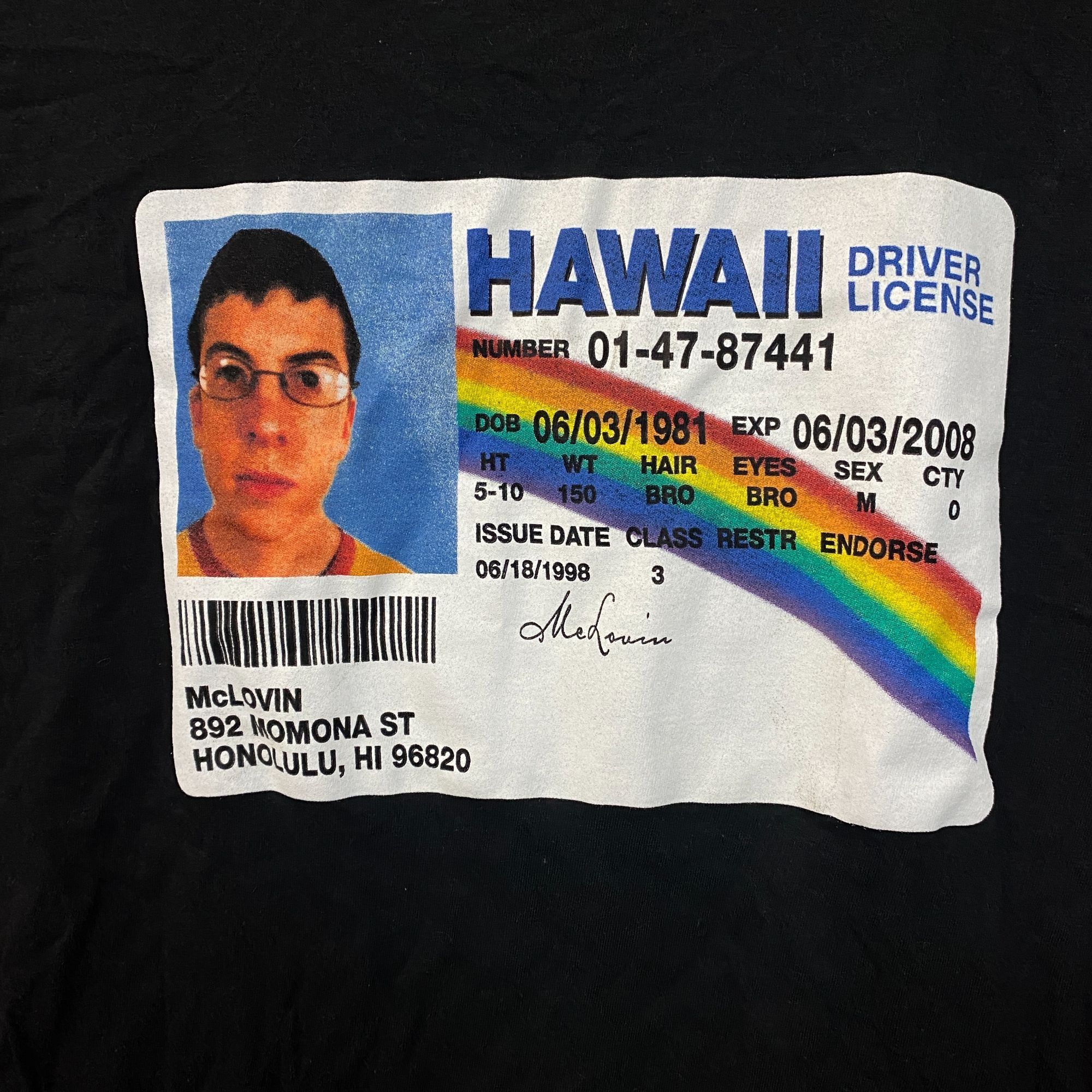 Ripple Junction Ripple Junction Superbad McLovin Driver License Graphic T-Sh Size US S / EU 44-46 / 1 - 2 Thumbnail