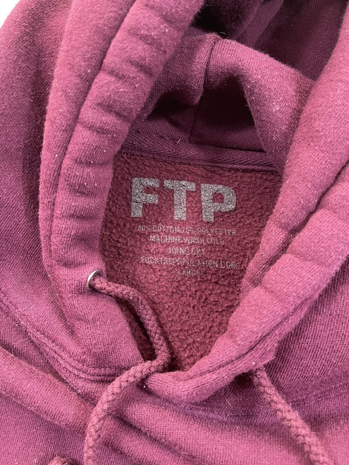 Fuck The Population × G59 Records FTP Fuck You Hoodie Burgundy Streetwear Skate Sweatshirt Size US L / EU 52-54 / 3 - 4 Thumbnail