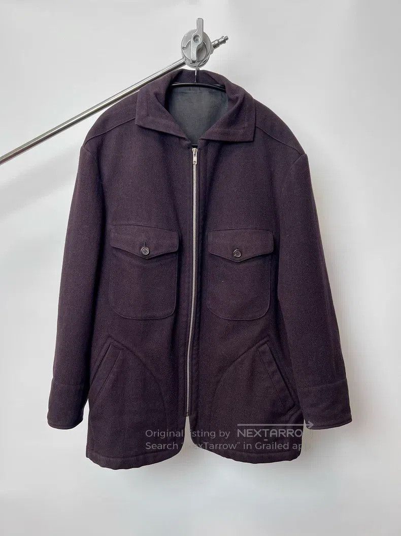 Yohji Yamamoto YOHJI YAMAMOTO Purple Wool Blend Coat Size US L / EU 52-54 / 3 - 1 Thumbnail