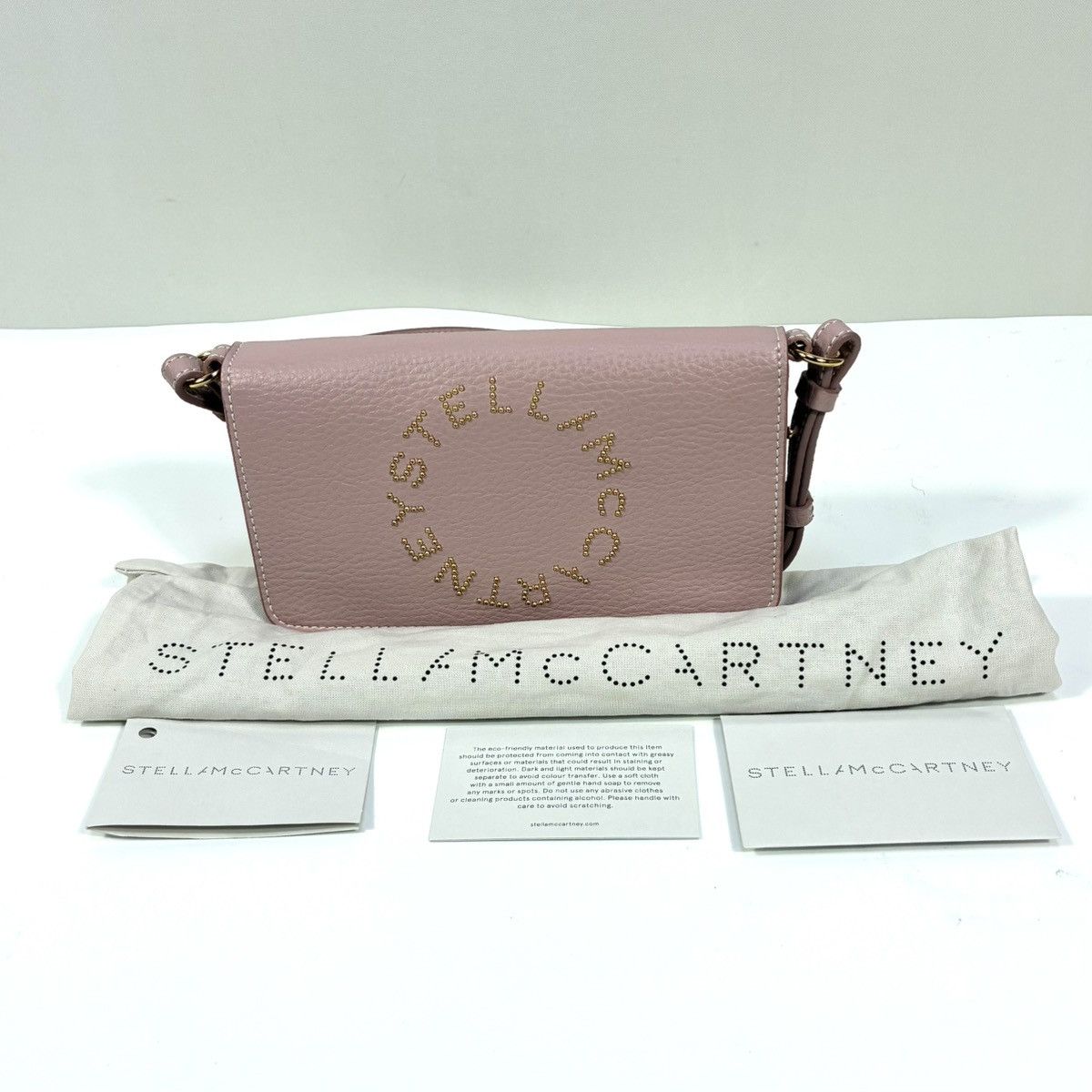 Stella McCartney Stella McCartney Mini Logo Faux Leather Crossbody Pale Mauve Size ONE SIZE - 3 Thumbnail