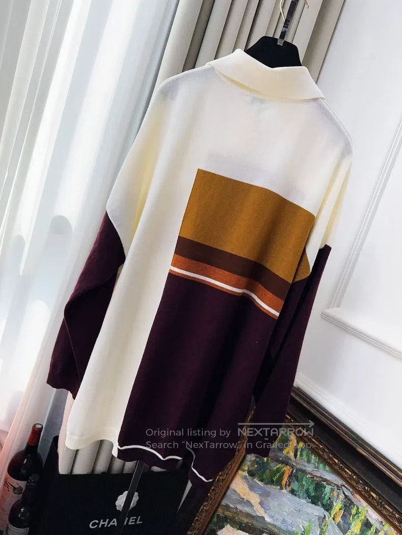 Loewe Loewe Color-Blocked Polo Shirt in Khaki and Burgundy Size US S / EU 44-46 / 1 - 2 Thumbnail