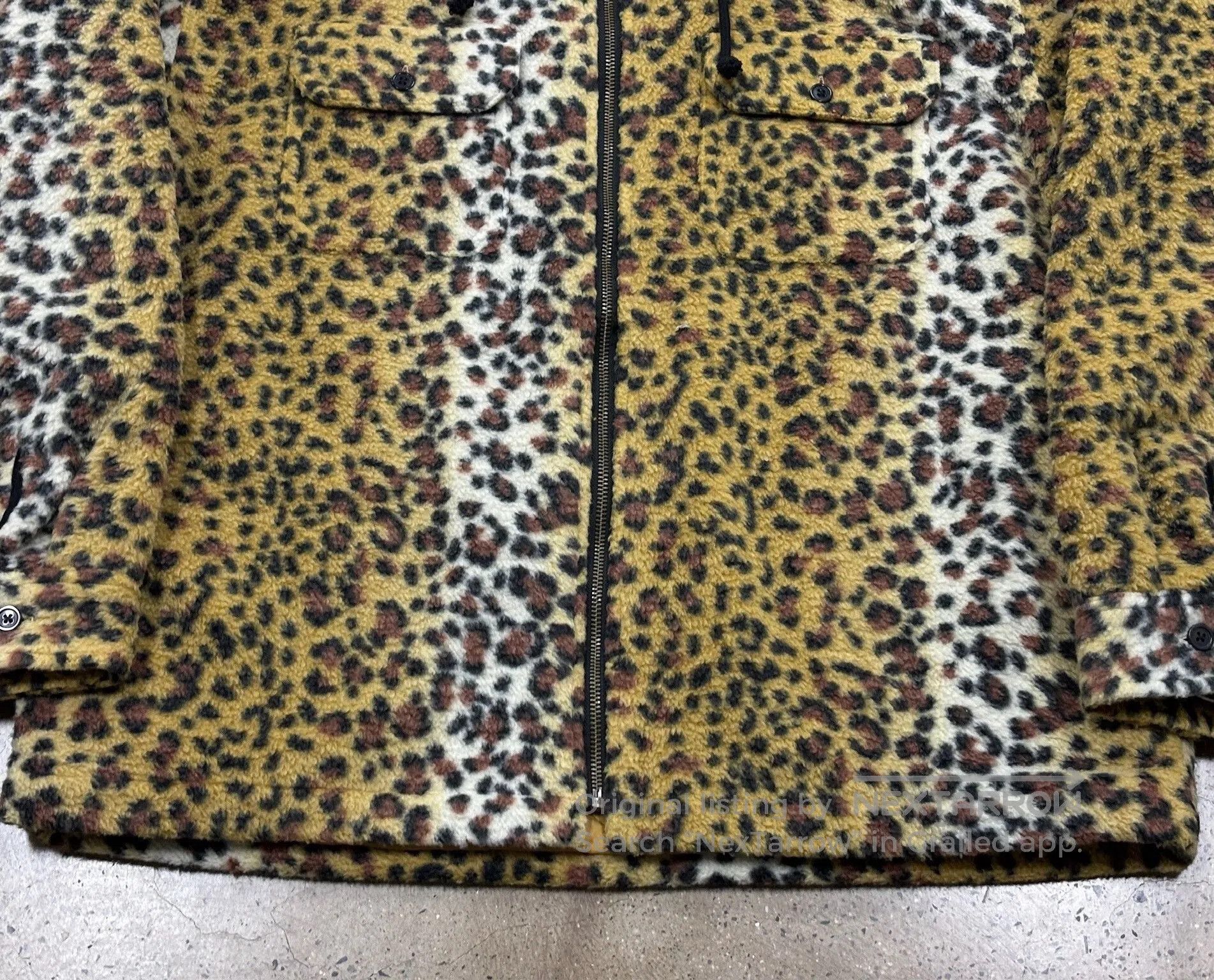 Supreme supreme leopard fleece zip up hooded jacket. Size US L / EU 52-54 / 3 - 7 Thumbnail