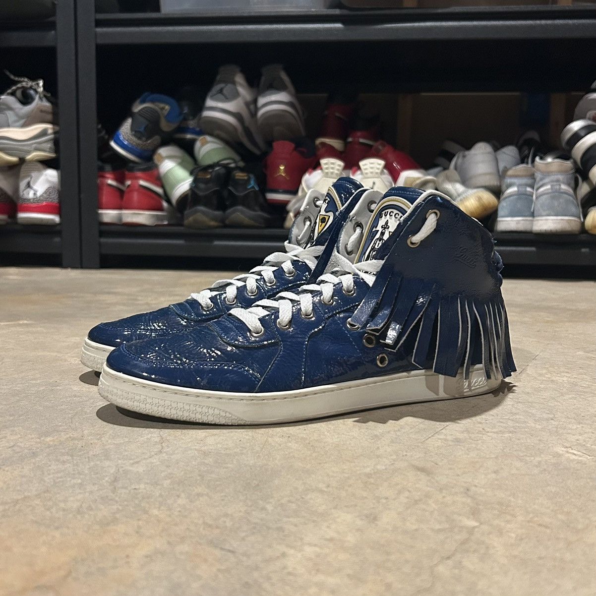 Designer × Gucci Gucci SS2009 Patent Leather Fringe Native Sneakers US 9.5 Size US 9.5 / EU 42-43 - 1 Thumbnail