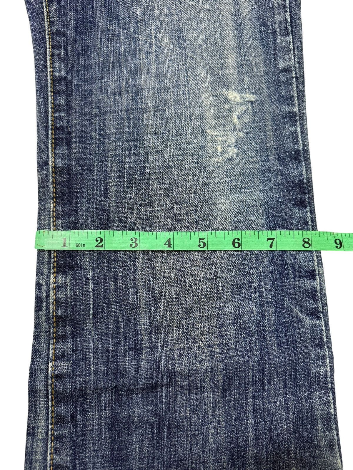 Japanese Brand Flared Jeans Russ.k Distressed Denim Nice Design Boot Cut Size US 33 - 11 Thumbnail