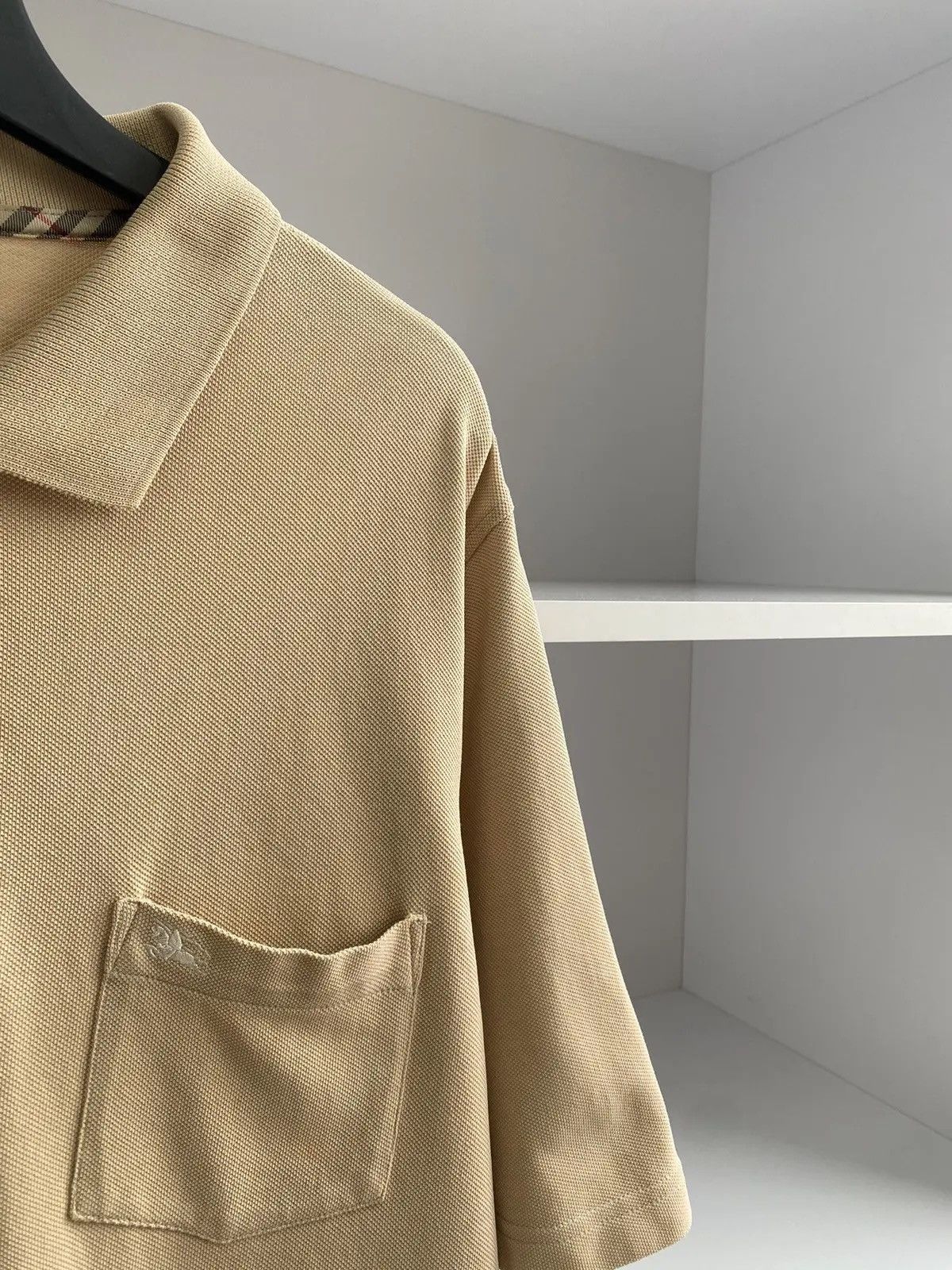 Burberry × Vintage Vintage Burberry Beige Luxury Polo T-Shirt Size US L / EU 52-54 / 3 - 6 Thumbnail