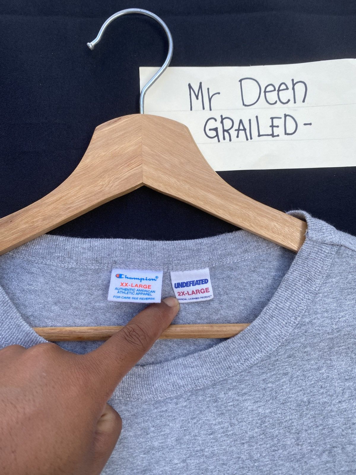 Undefeated Rare Vintage Champion x Undefeated Grey Tshirt Size US L / EU 52-54 / 3 - 9 Thumbnail