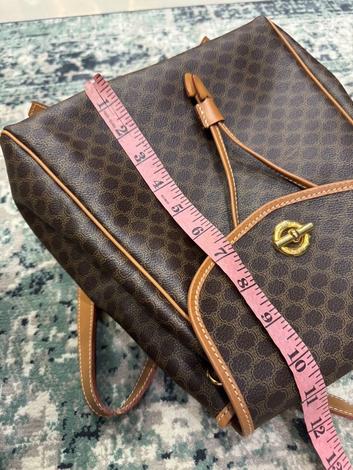 Celine CELINE C.E06-2 MACADAM MONOGRAM COATED FABRIC BAGPACK Size ONE SIZE - 13 Thumbnail