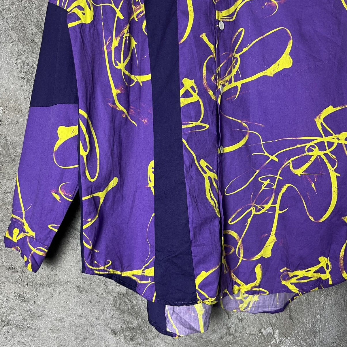 Frapbois Frapbois - SS24 - Graphic Patchwork Band Collar Shirt Size M / US 6-8 / IT 42-44 - 5 Thumbnail