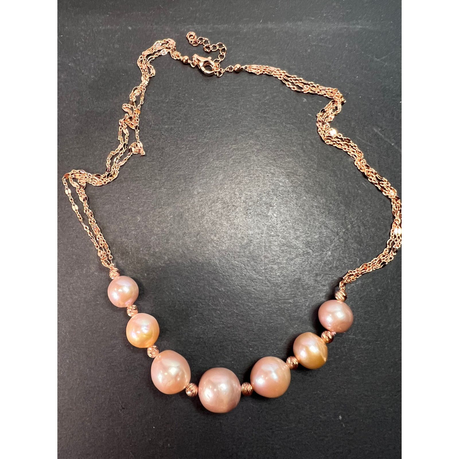 Other Cultured Freshwater Pearl Rose Gold Over Sterling Necklace Size ONE SIZE - 8 Thumbnail