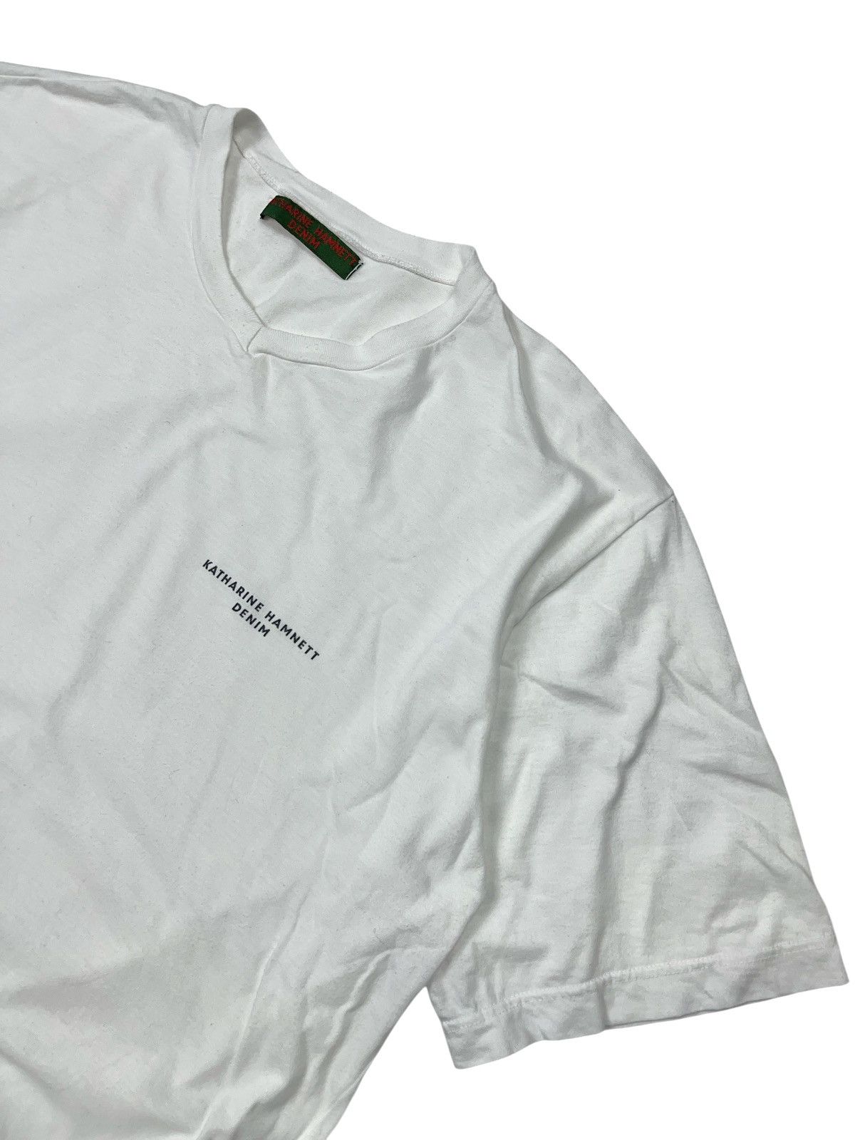 Katharine Hamnett London × Vintage Vintage 90s Katherine Hamnett London V-neck T-shirt Size US L / EU 52-54 / 3 - 1 Thumbnail