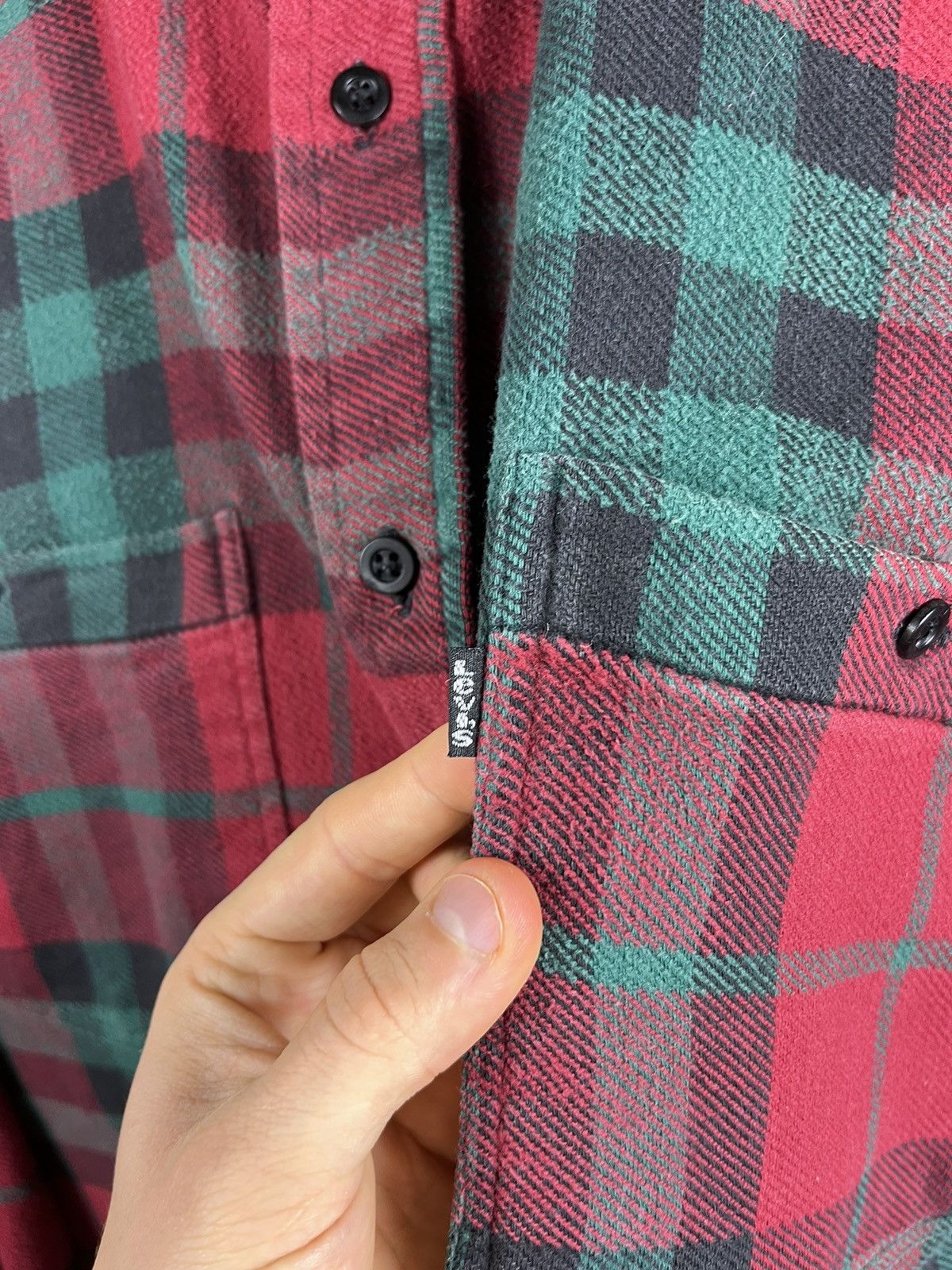 Flannel × Levi's × Vintage Vintage Levi’s plaid flannel shirt checked jacket black tab Size US M / EU 48-50 / 2 - 13 Thumbnail
