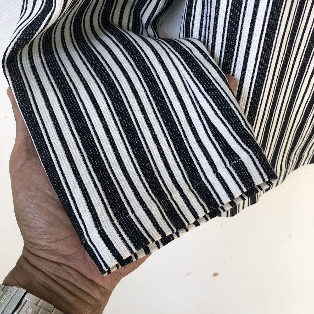 Tornado Mart TORNADO MART Japan Lace-Up Striped Long Sleeve Shirt Size US M / EU 48-50 / 2 - 7 Thumbnail