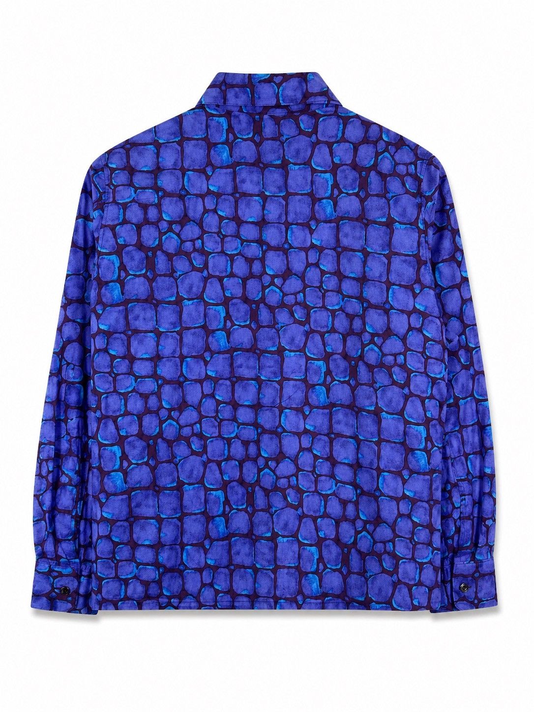 agnes b. Vintage Agnès b. Paris Blue Abstract Pattern Shirt Size 40 Size M / US 6-8 / IT 42-44 - 2 Thumbnail