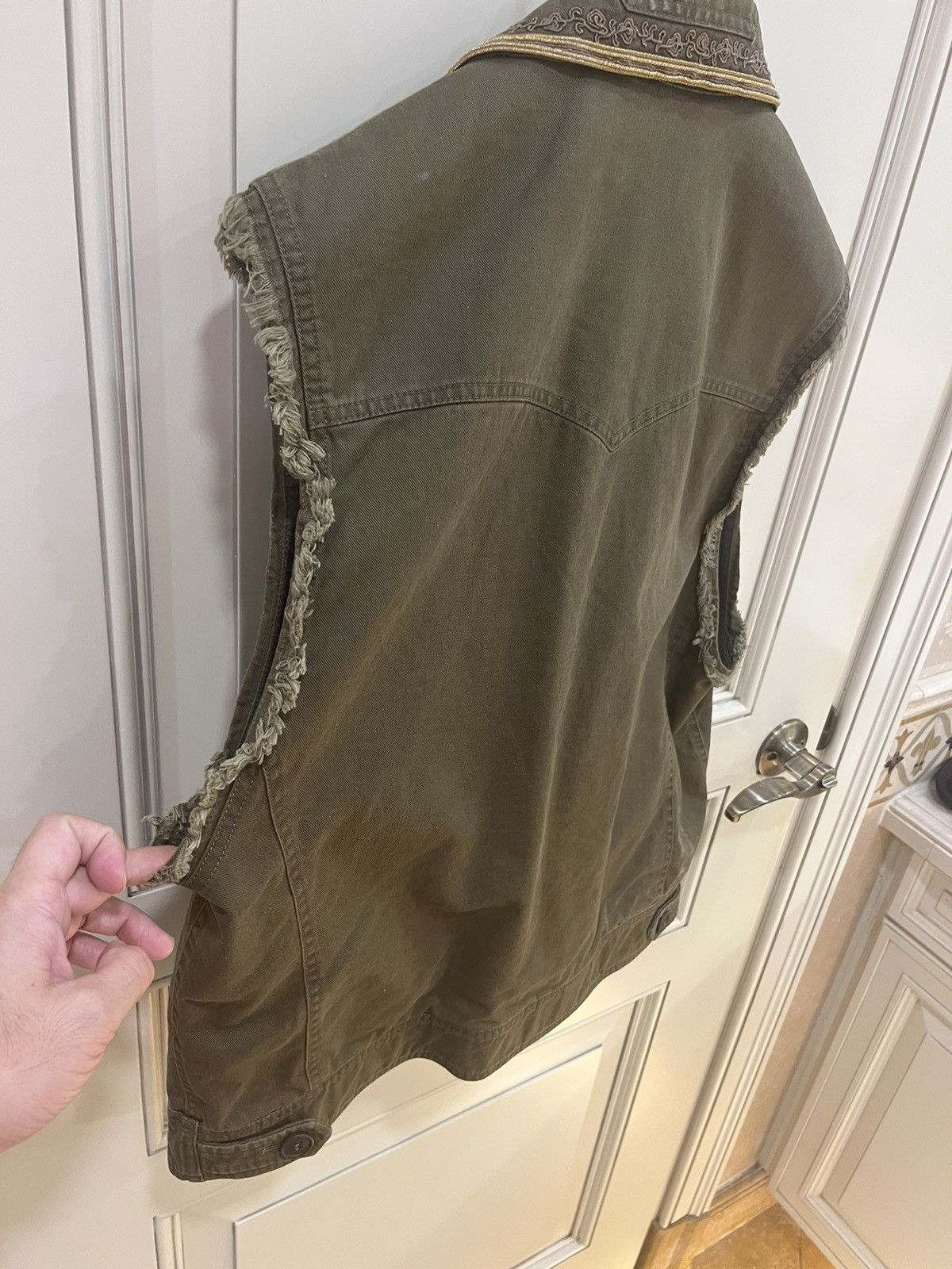 Saint Laurent Paris kaki green vest gilet with embroidery size46 Size US S / EU 44-46 / 1 - 10 Thumbnail