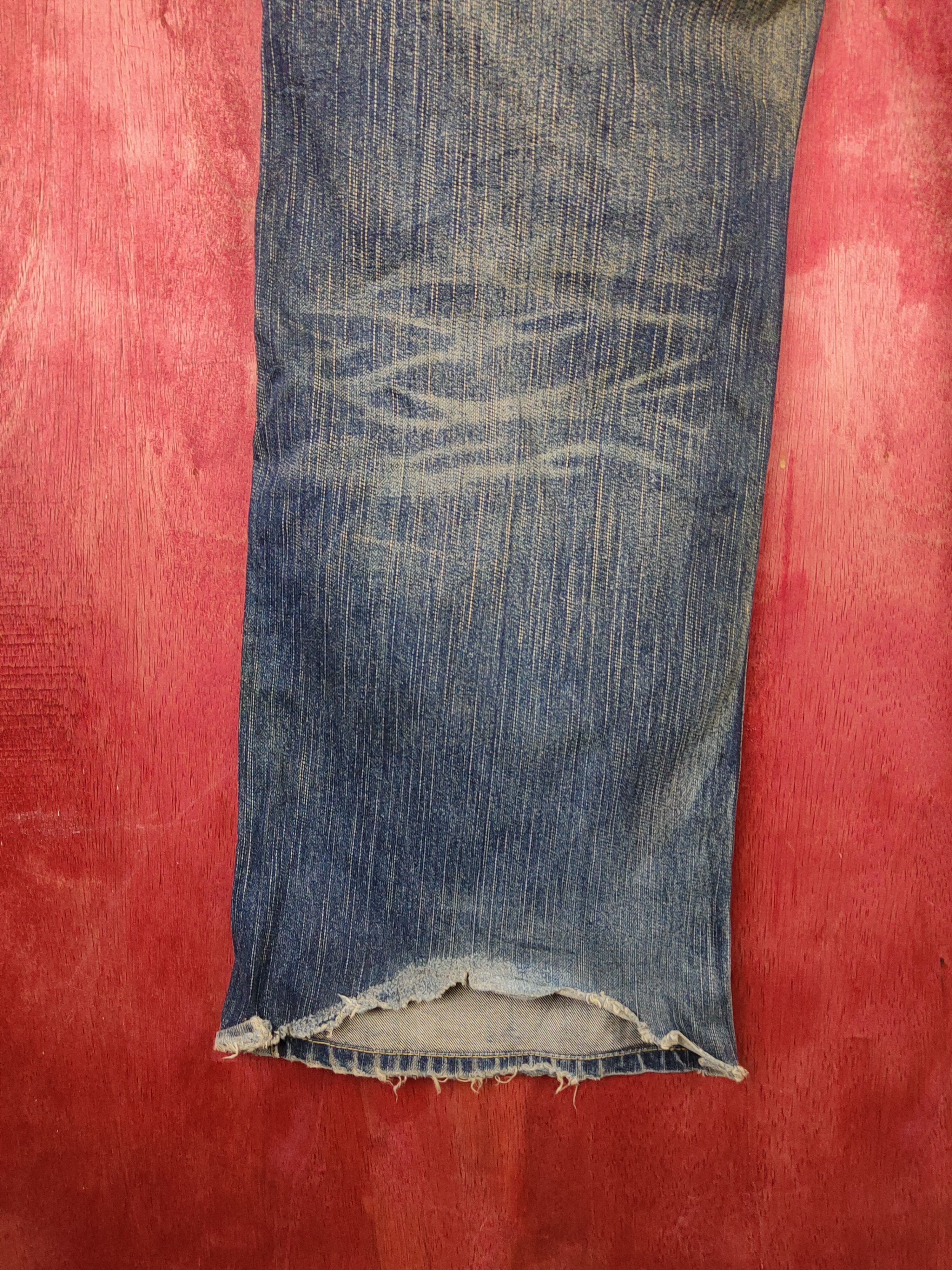 Japanese Brand DL Rush/Hour Dark Blue Faded Distressed Ripped Jeans #S1811 Size US 36 / EU 52 - 9 Thumbnail