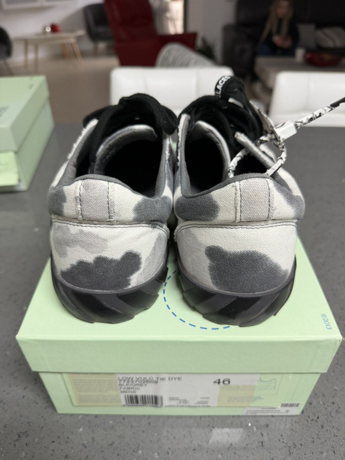 Off-White Off-White Vulc Low Grey Tie Dye AW20 46EU Size US 12 / EU 45 - 4 Thumbnail