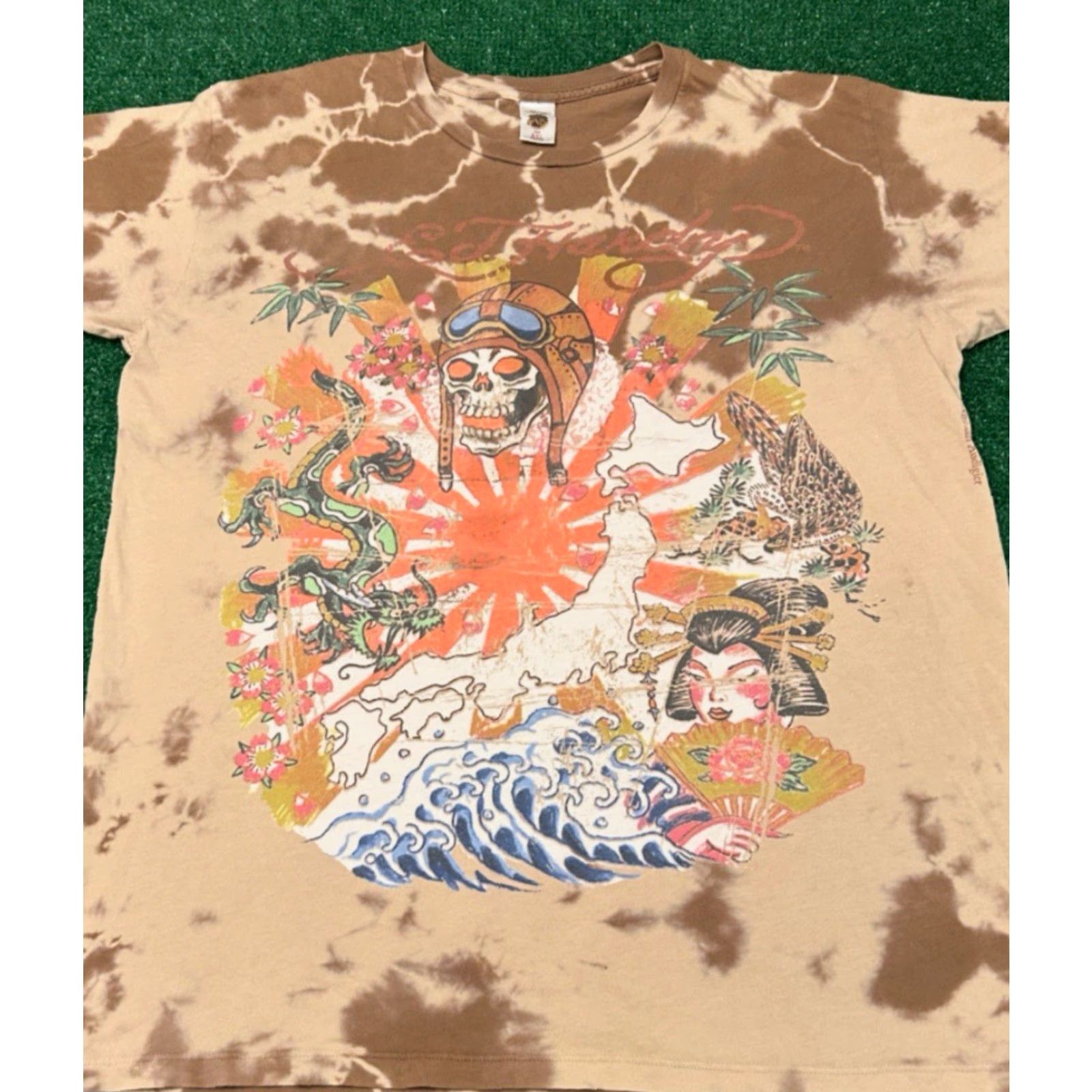 Ed Hardy VINTAGE Ed Hardy Skull Tribal Dragon Tattoo Y2K VTG Shirt Mens XL Hip Hop Punk Shirt Mens XL Brown 90s Designer Grunge Hip Hop Punk Men XS? Size US XL / EU 56 / 4 - 4 Thumbnail