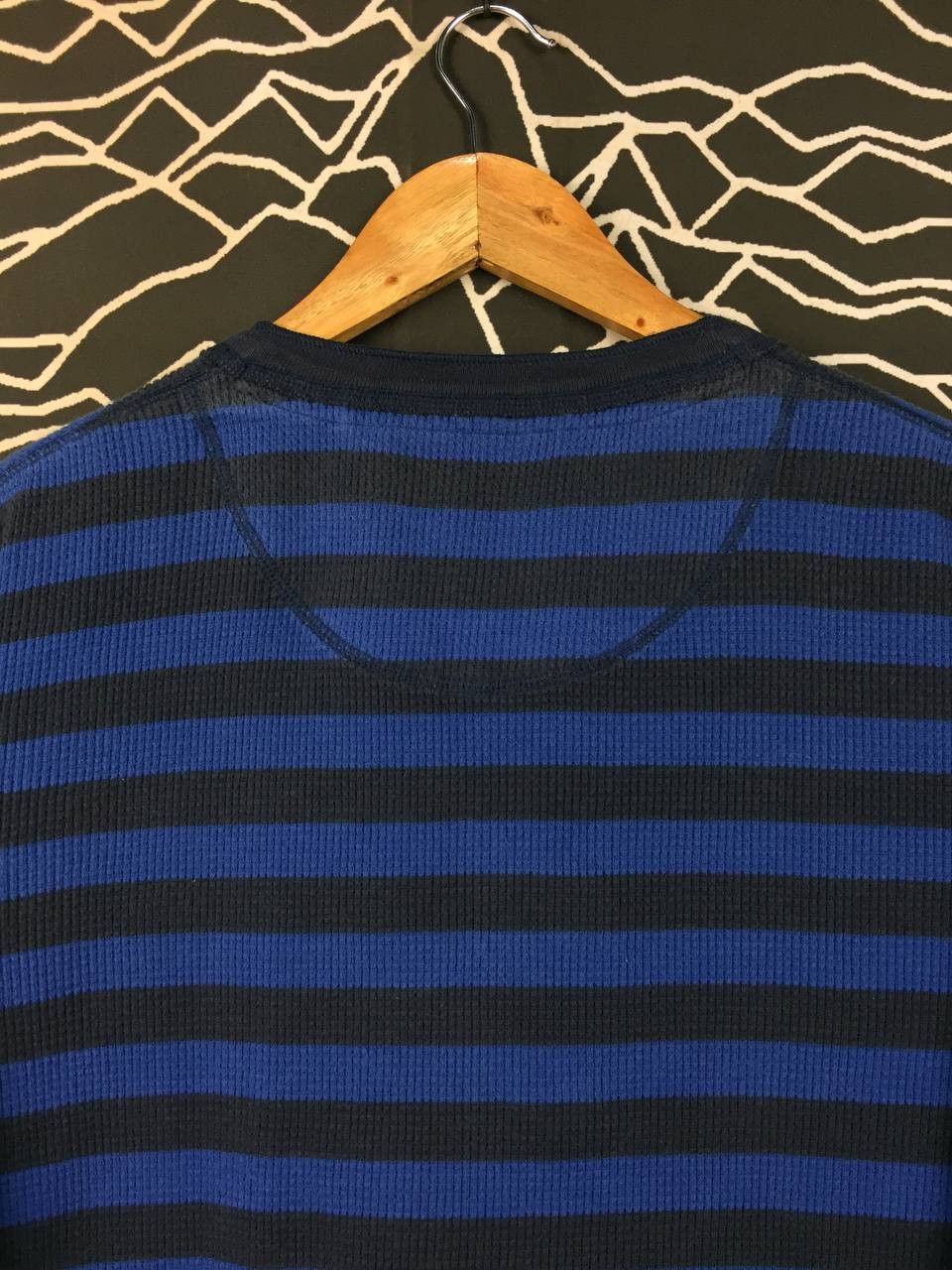 Uniqlo Uniqlo Authentic Wash Striped Waffle Knit Henley Tee Size US L / EU 52-54 / 3 - 6 Thumbnail