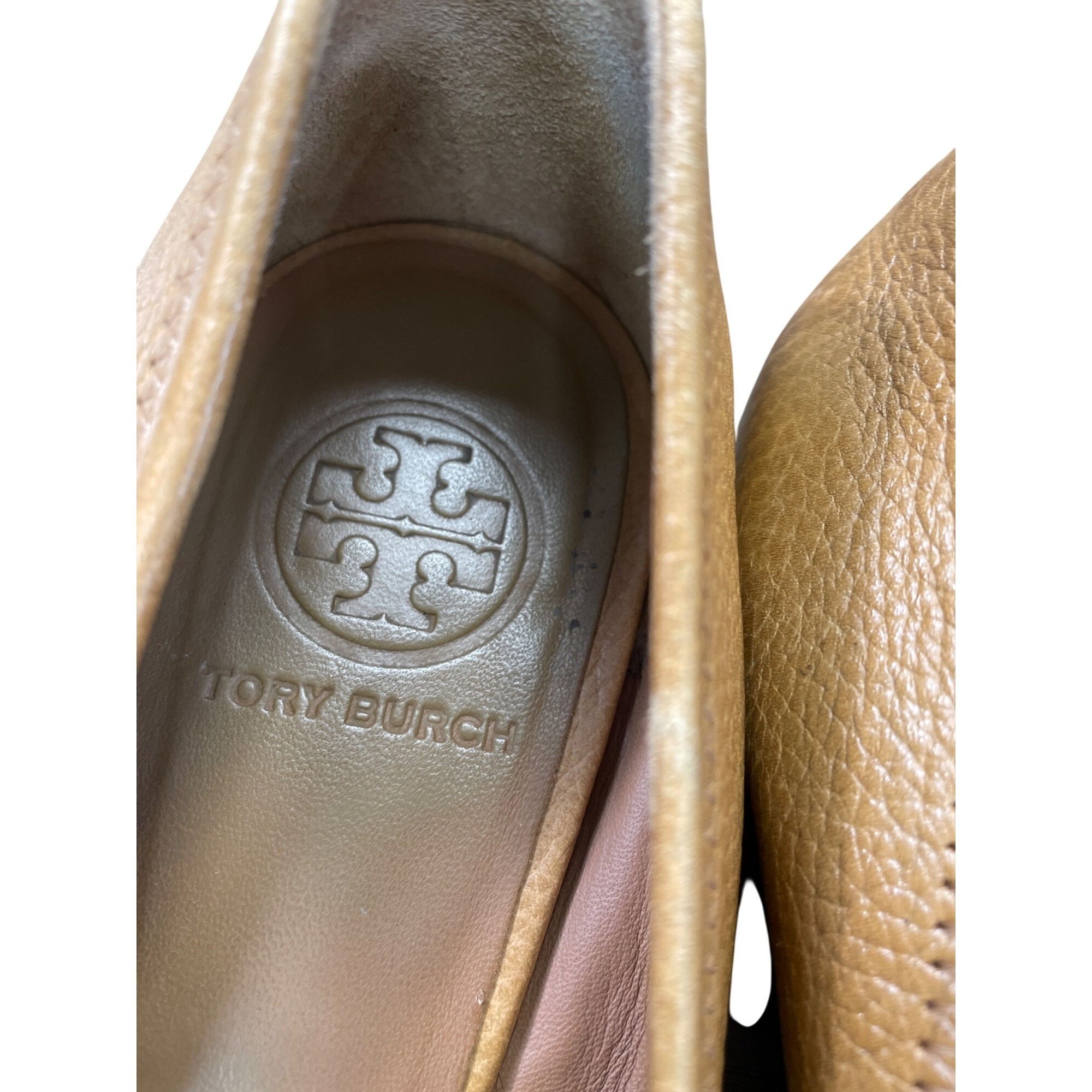 Tory Burch Tory Burch Womens Brown Leather Slip-On Flats Size 7M SKU 91 Size US 7 / IT 37 - 9 Thumbnail