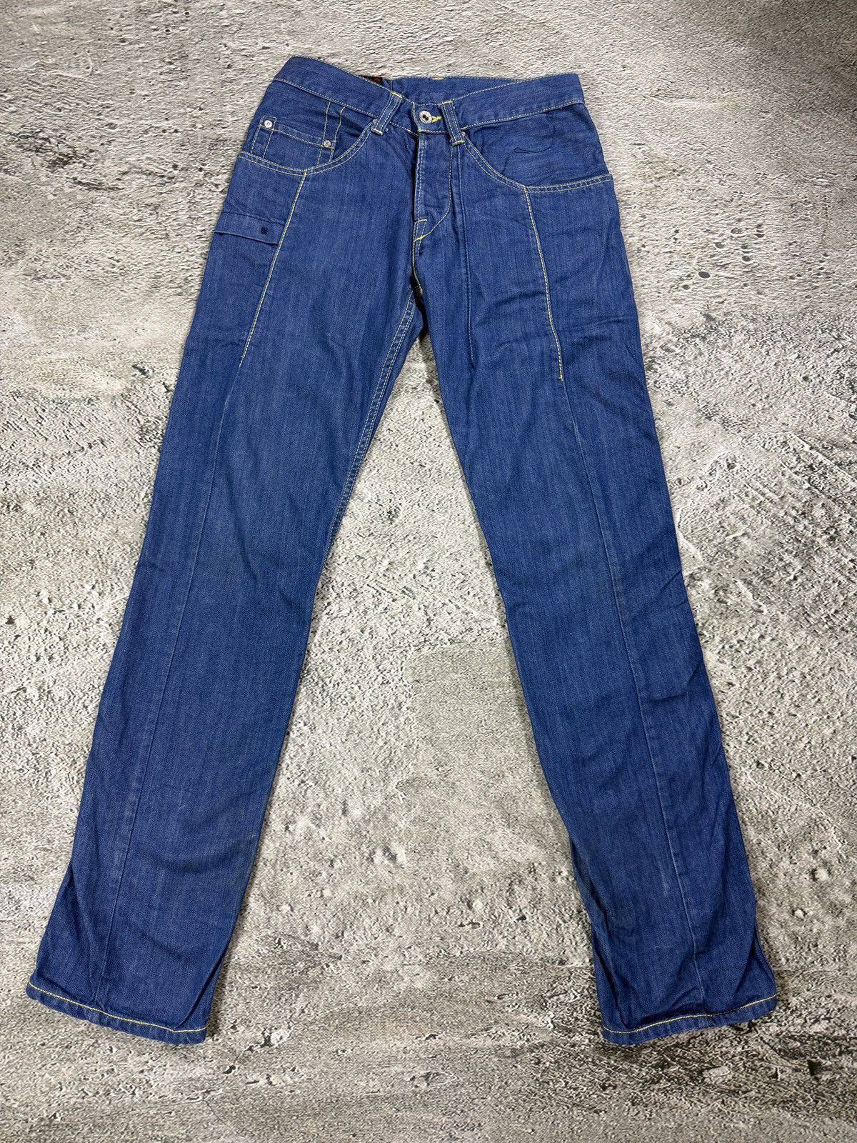 Evisu Evisu EU ED jeans vintage denim pants cargo baby blue Y2K Size 29" - 7 Thumbnail