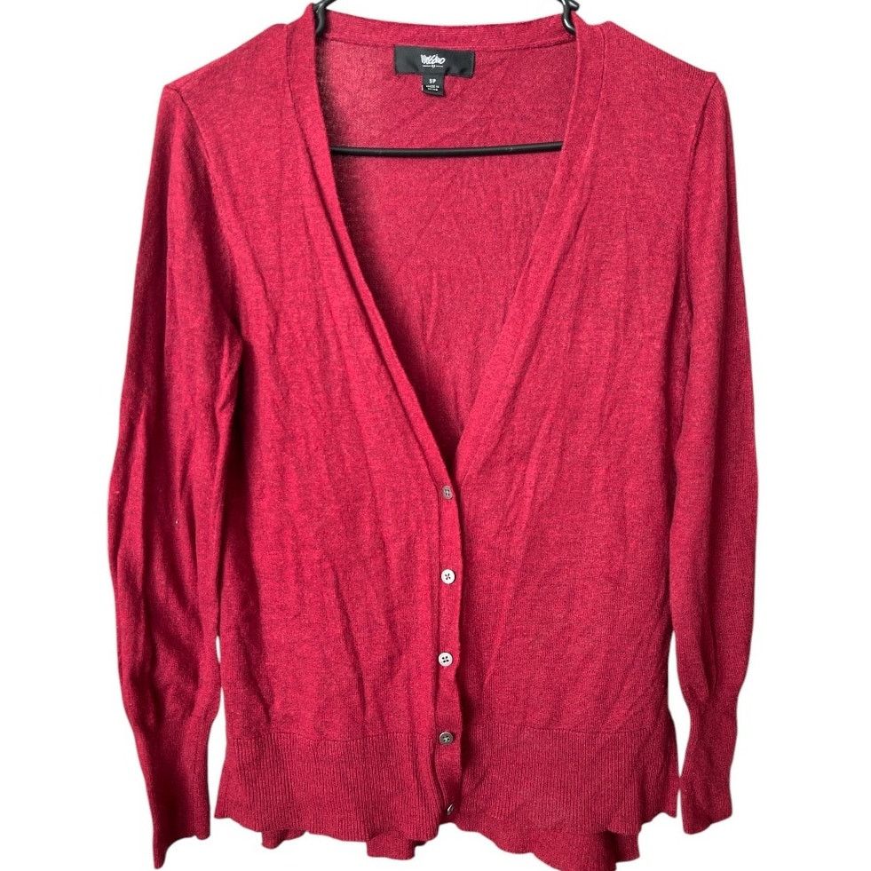 Mossimo Mossimo Burgandy Knit Longsleeve Cardigan, S Size S / US 4 / IT 40 - 1 Thumbnail