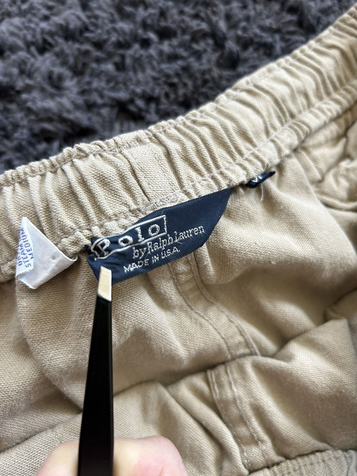 Polo Ralph Lauren Vintage made in USA military drawstring khaki pant XL Size US 36 / EU 52 - 3 Thumbnail
