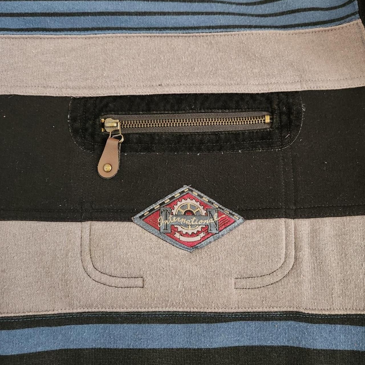 Vintage Striped Pullover Sweatshirt Grandpa Sweater Todaynews Size US L / EU 52-54 / 3 - 7 Thumbnail