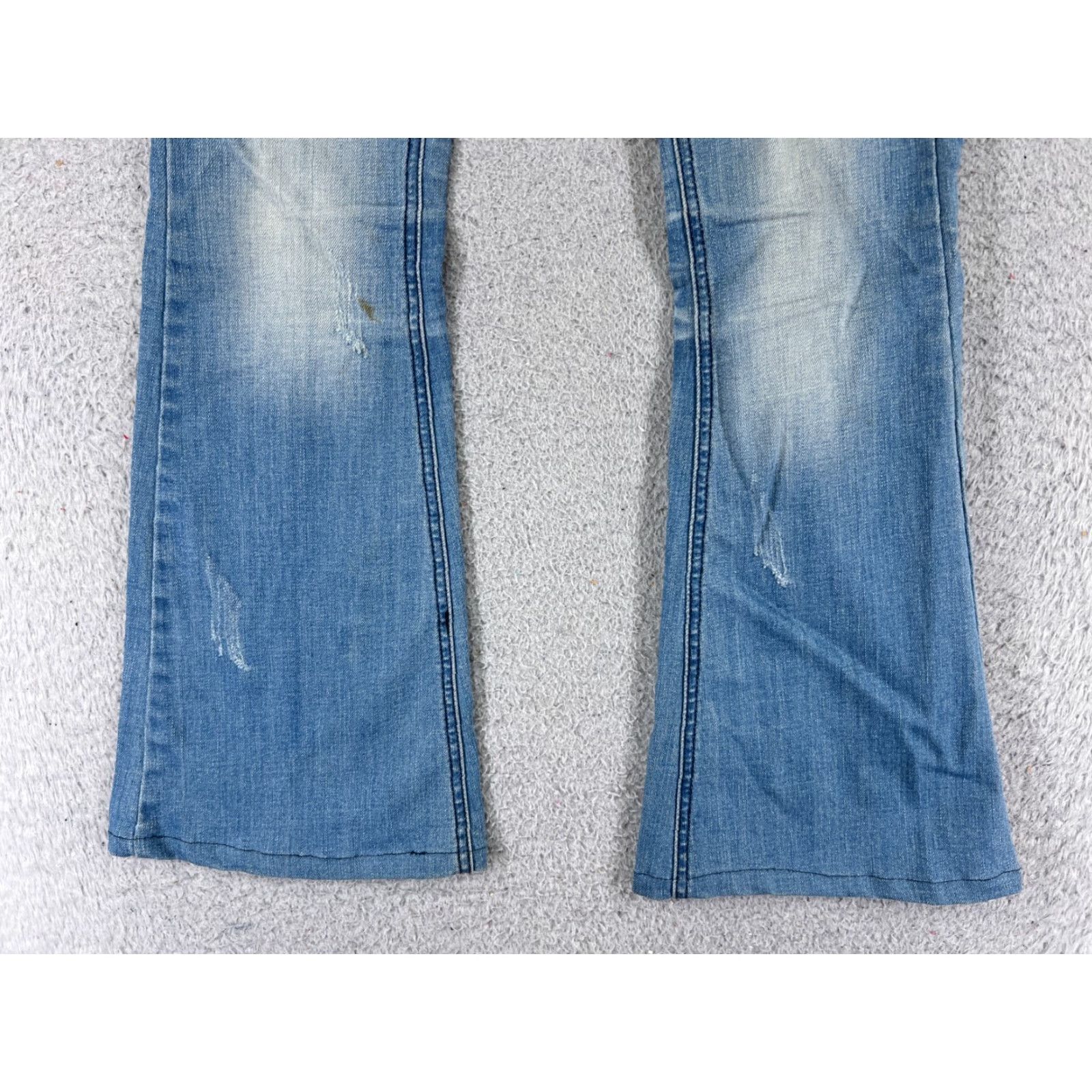 Denime Guidance Jeans Womens 26 Blue Denim Flared Distressed Embellished 26x28 Jeans Womens Regular blue Flared Distressed City Jeans Womens Size 26" / US 2 / IT 38 - 2 Thumbnail