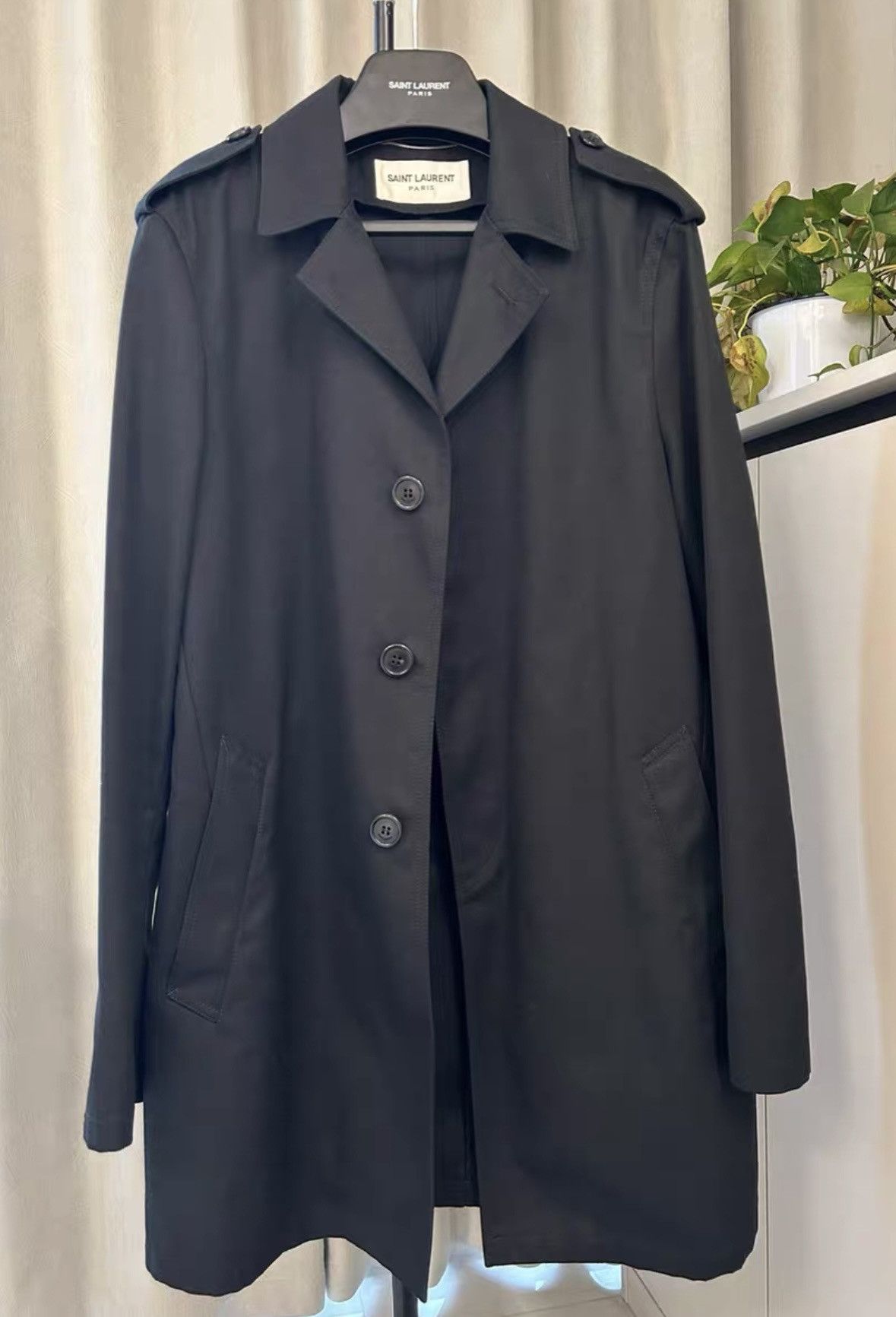 Saint Laurent Paris Saint Laurent SLP 2019SS Black Trench Coat Size US M / EU 48-50 / 2 - 1 Thumbnail