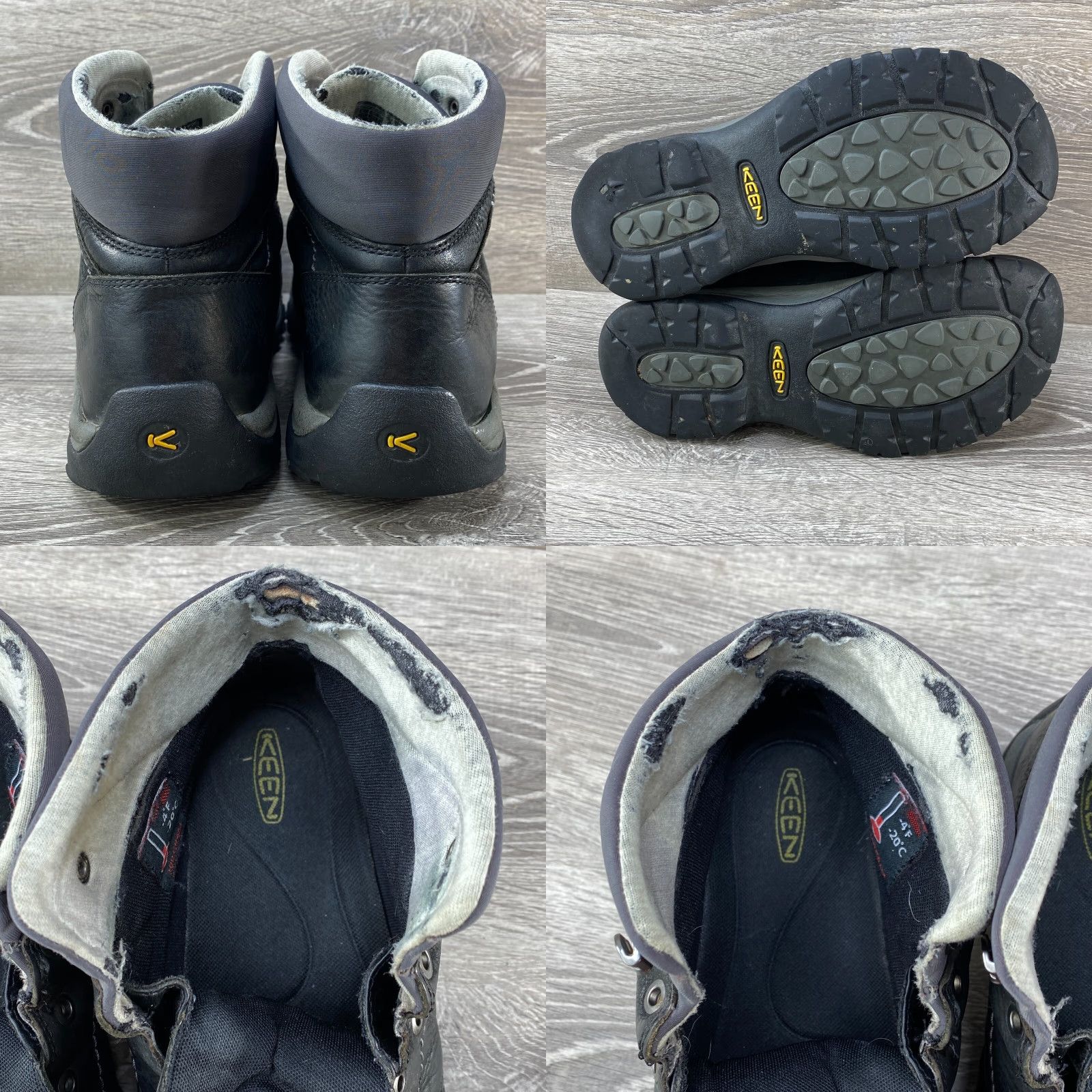 KEEN Keen Kaci Black Leather Winter Waterproof Mid Boot Lace Up 100 G Insulation 10.5 Boots Women Size US 8 / IT 38 - 8 Thumbnail