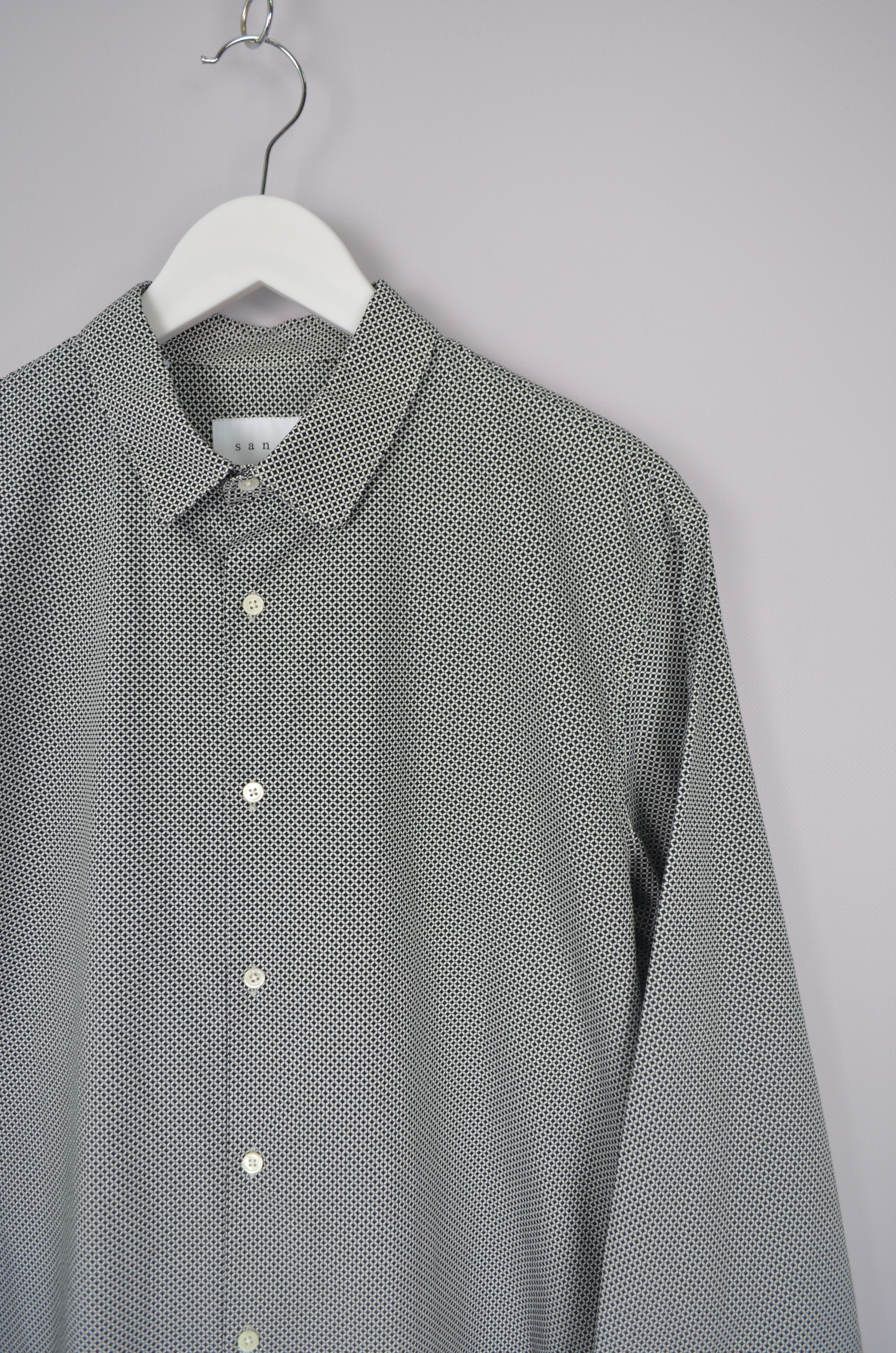 Designer × Sandro SANDRO White Black Abstract Print Shirt Size L Size US L / EU 52-54 / 3 - 4 Thumbnail
