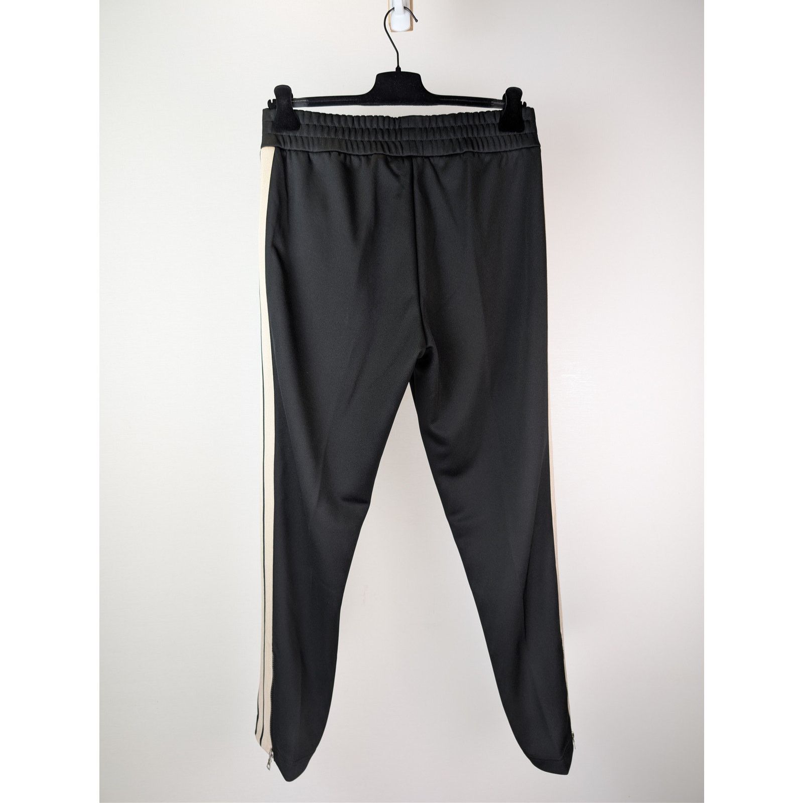 Moncler × Palm Angels o1rshd1 Sweat Bottoms Track Pants in Black / White Size US 38 / EU 54 - 10 Thumbnail