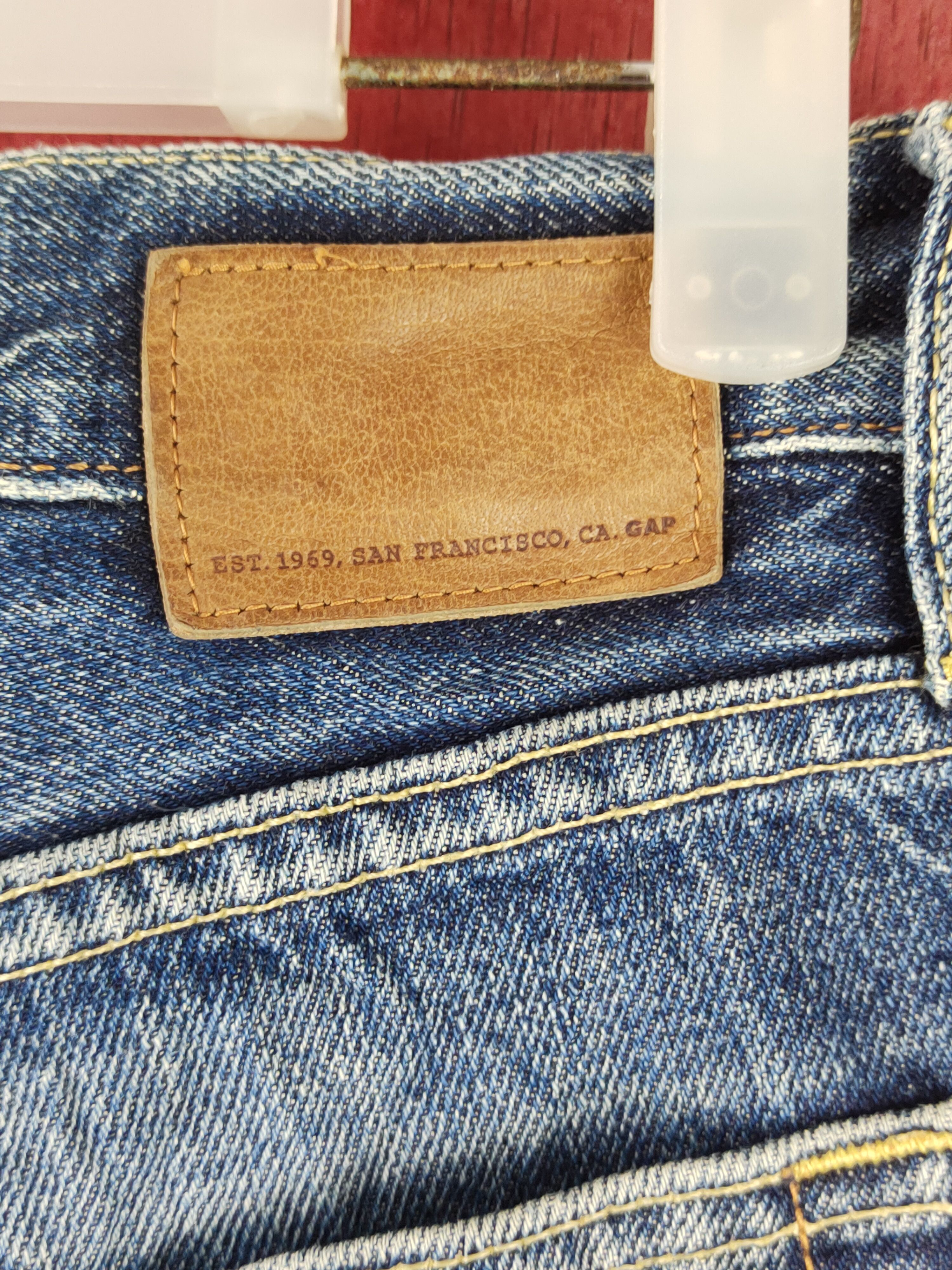 Gap Gap slim boot fit Dark Blue Distressed Ripped Jeans #S2355 Size 28" / US 6 / IT 42 - 10 Thumbnail