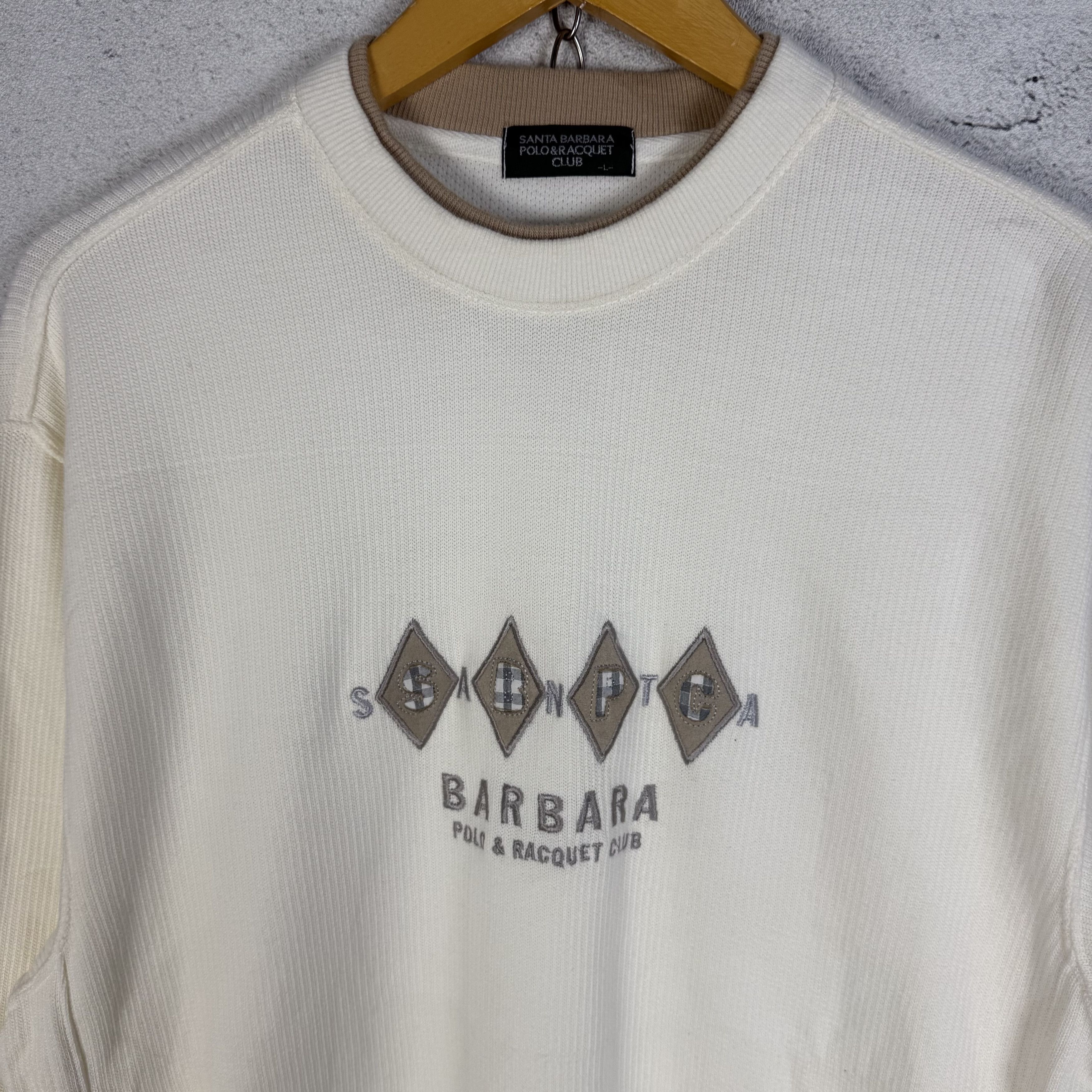Vintage Santa Barbara Polo Racquet Club Sweatshirt Crewneck Size US L / EU 52-54 / 3 - 2 Thumbnail