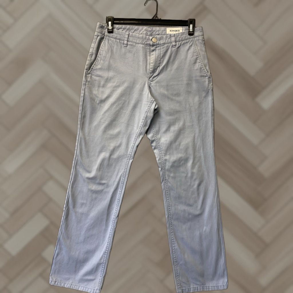 Bonobos VINTAGE Bonobos Men's Chino Pants Size 32x30 Cotton Straight Leg Casual Formal Business Blue Size US 32 / EU 48 - 1 Thumbnail