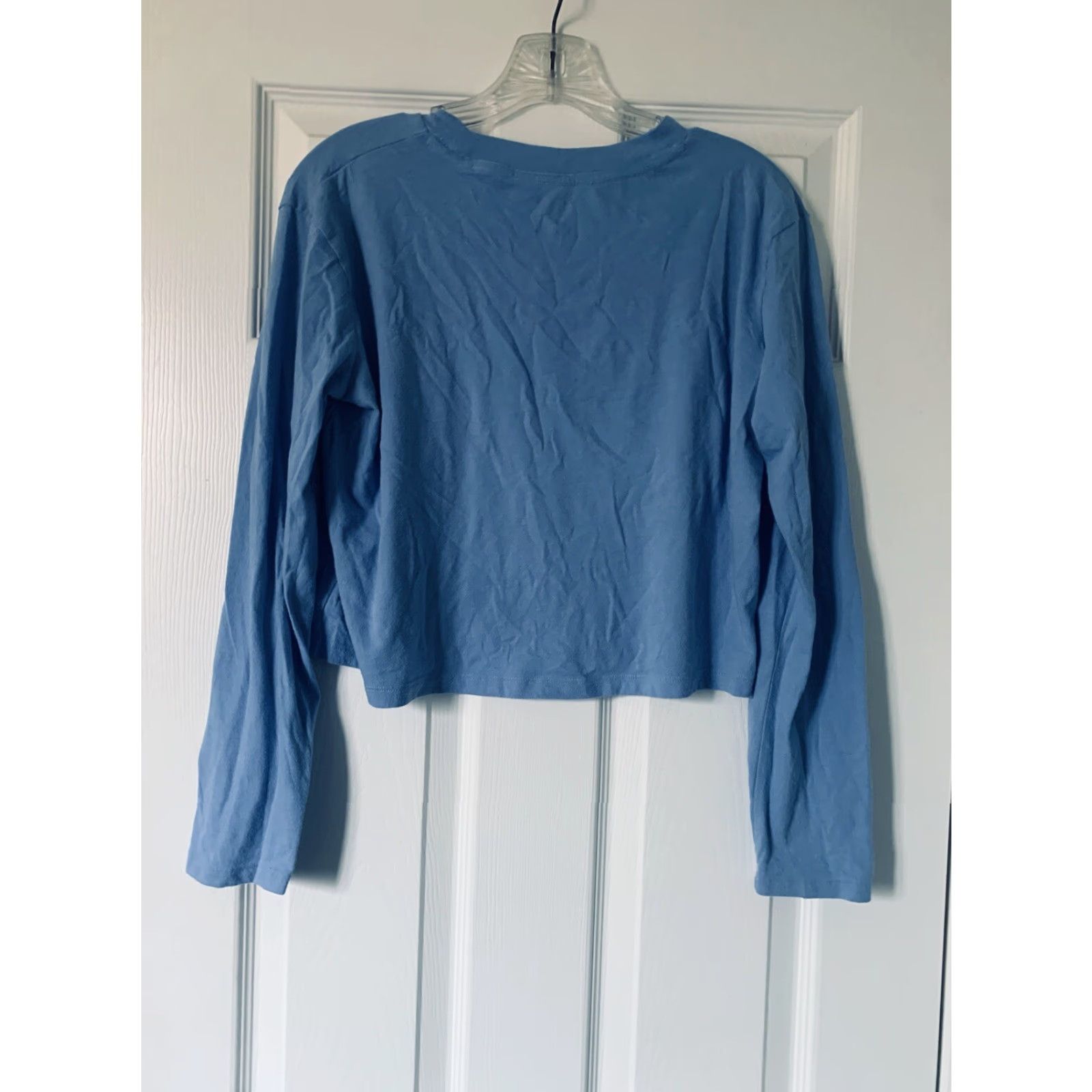 Victoria's Secret Victoria's Secret Pink Shirt Womens Cropped Long Sleeve Blue S Small Size Blue Size S / US 4 / IT 40 - 3 Thumbnail