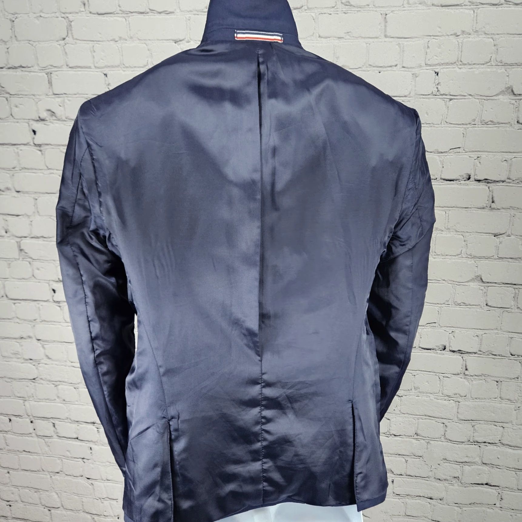Doublet Moss London Navy Slim Fit V2 2 Button Double Vented Notch Blazer Sport Coat 36S Size 36R - 6 Thumbnail