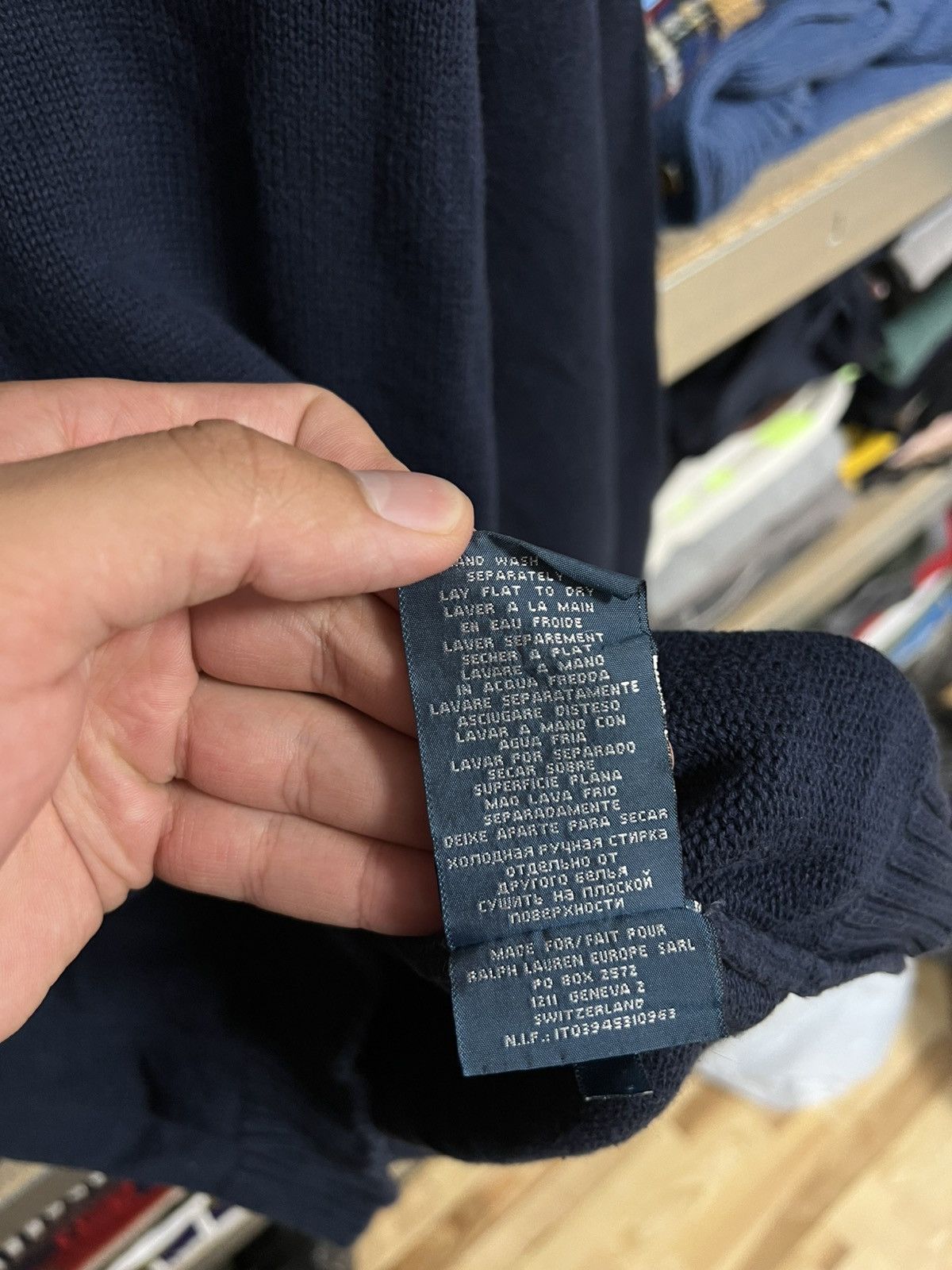 Polo Ralph Lauren Vintage Polo Ralph Lauren Navy Crewneck Knitted Sweater Sz M Size US M / EU 48-50 / 2 - 5 Thumbnail
